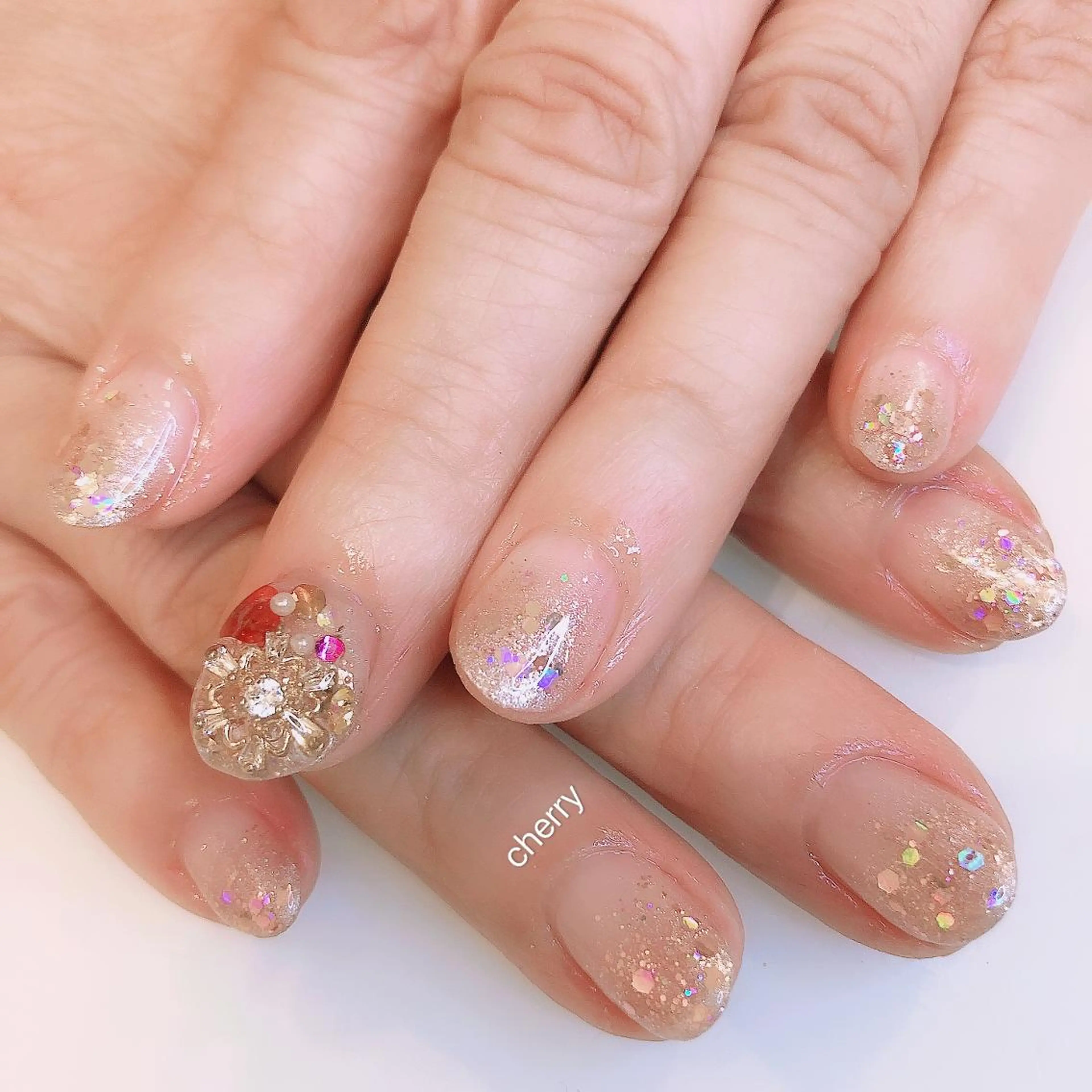 ネイル ジェルネイル SAKURA 🍒のネイルデザイン