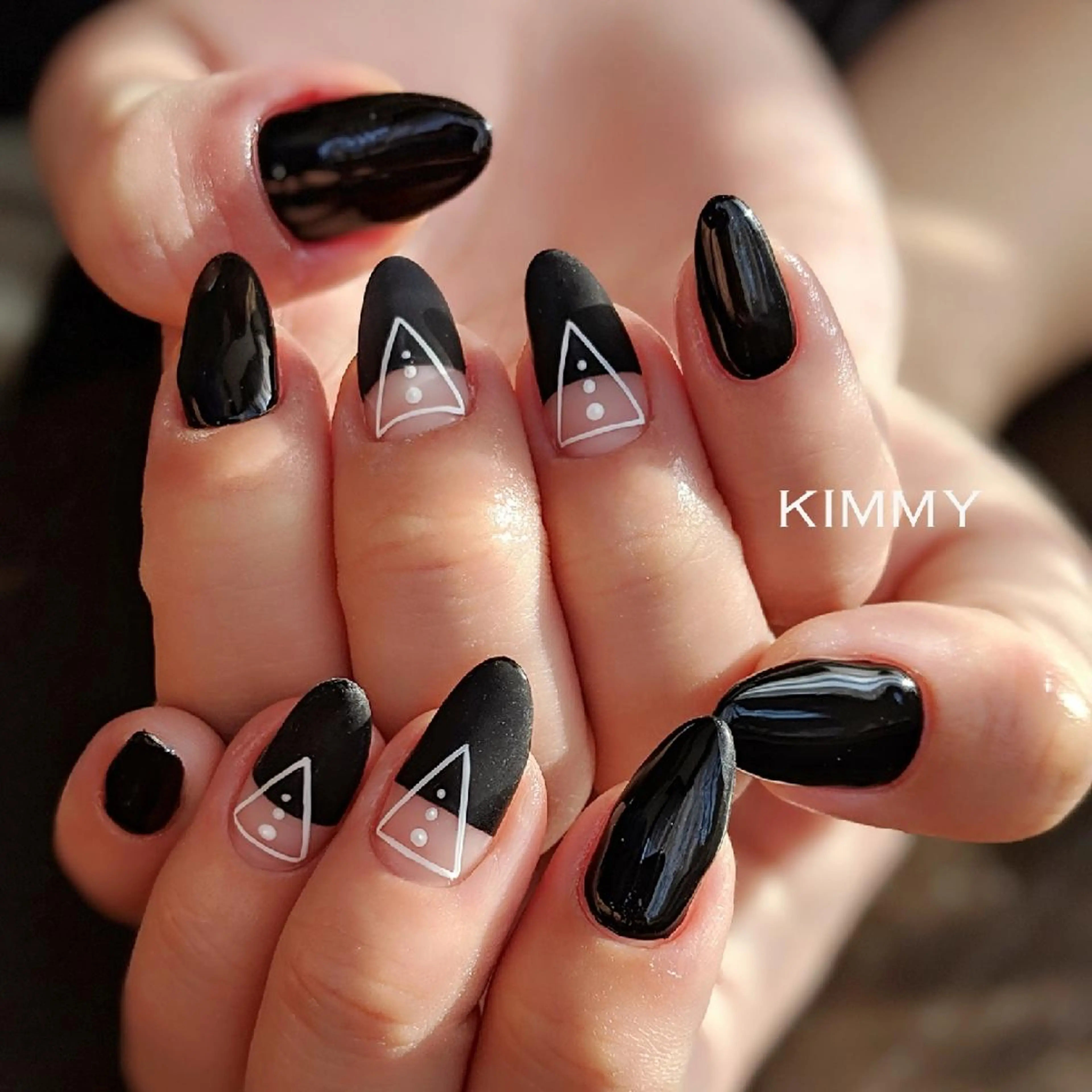 ネイル マットネイル ハンドネイル kimmy nailsのネイルデザイン