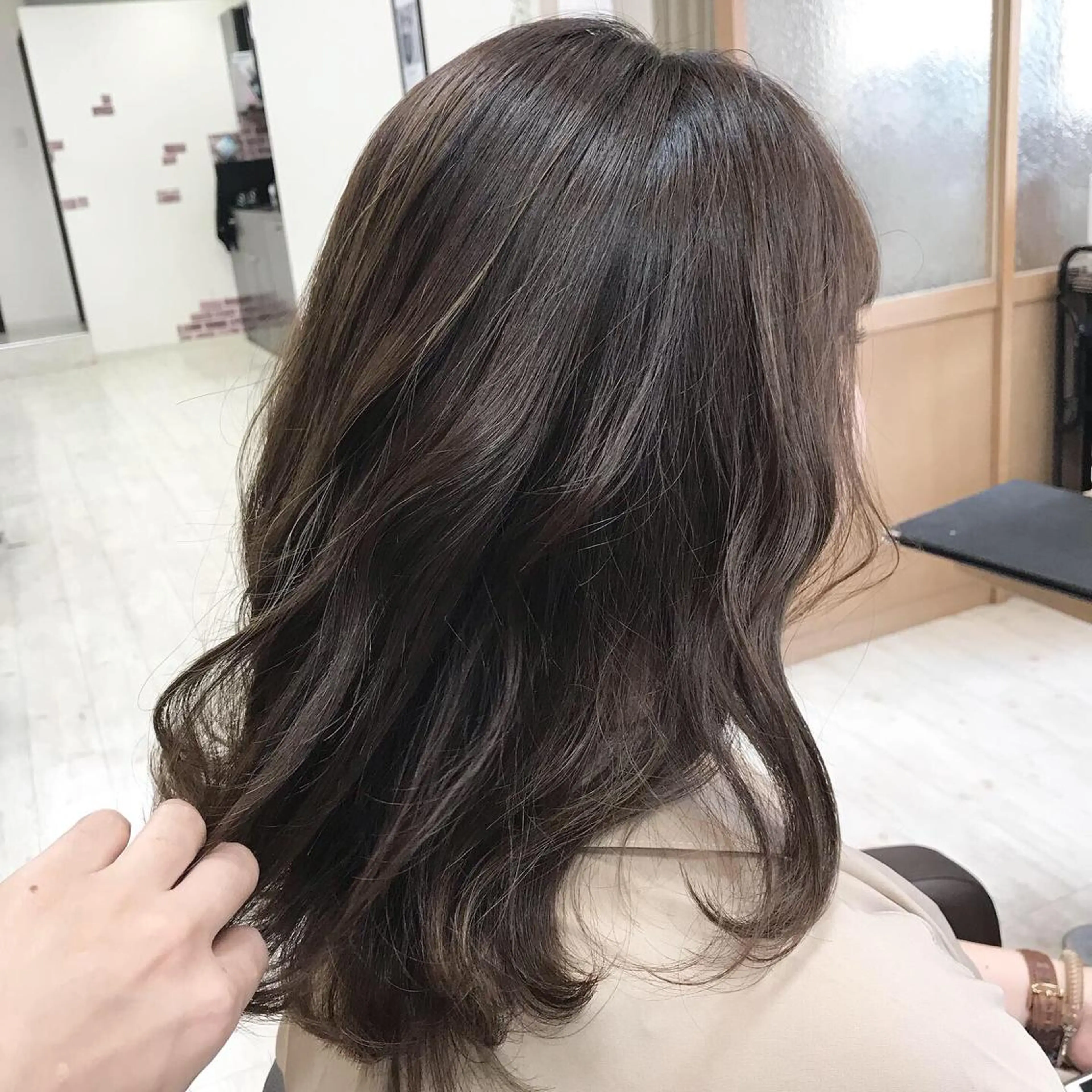 セミロング カラー カット ヘアカラー トリートメント Lien 深井店のヘアスタイル