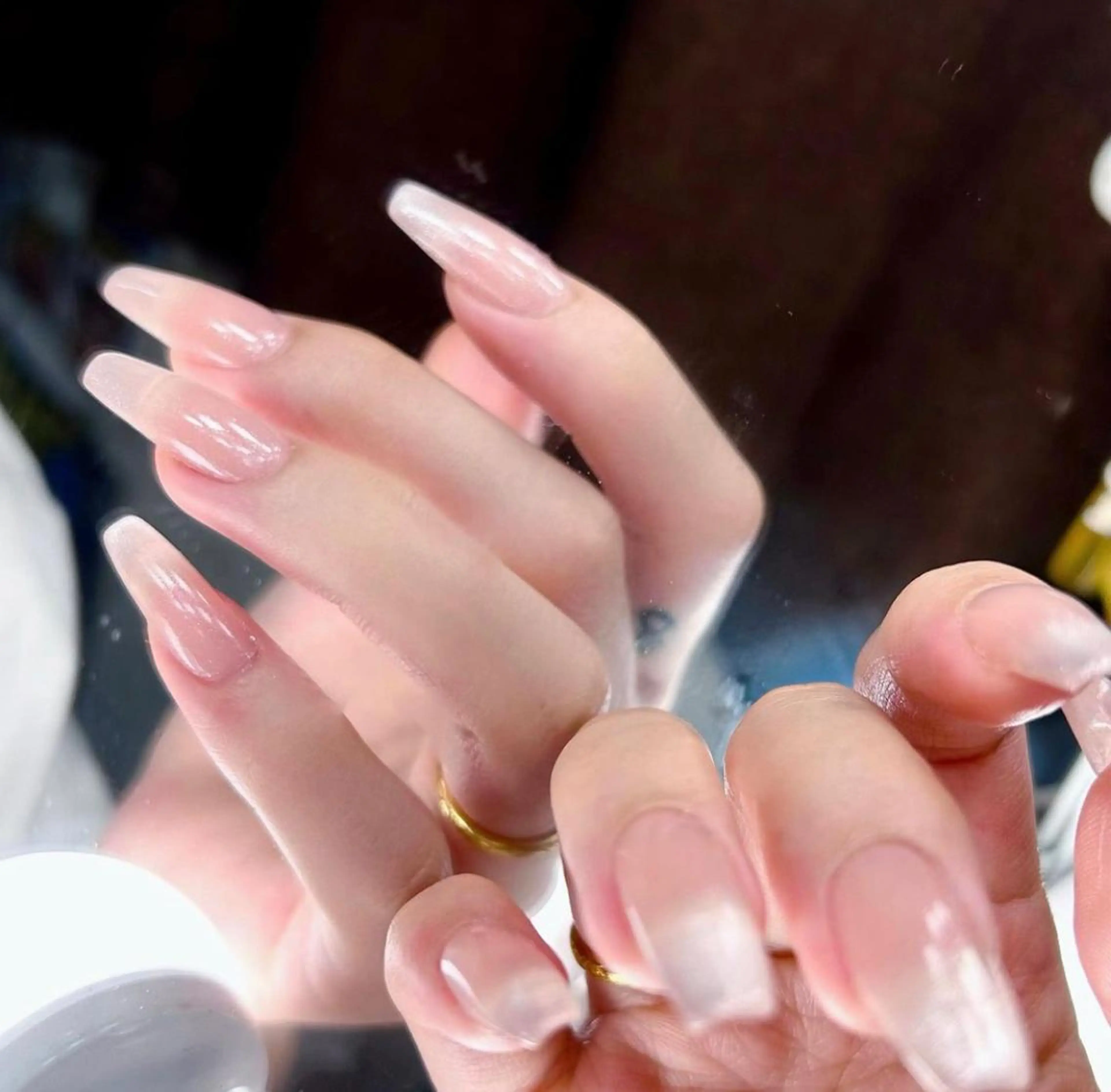 ネイル アートネイル オーロラネイル 成人式 フットネイル 韓国ネイル Yudia -neon-のネイルデザイン