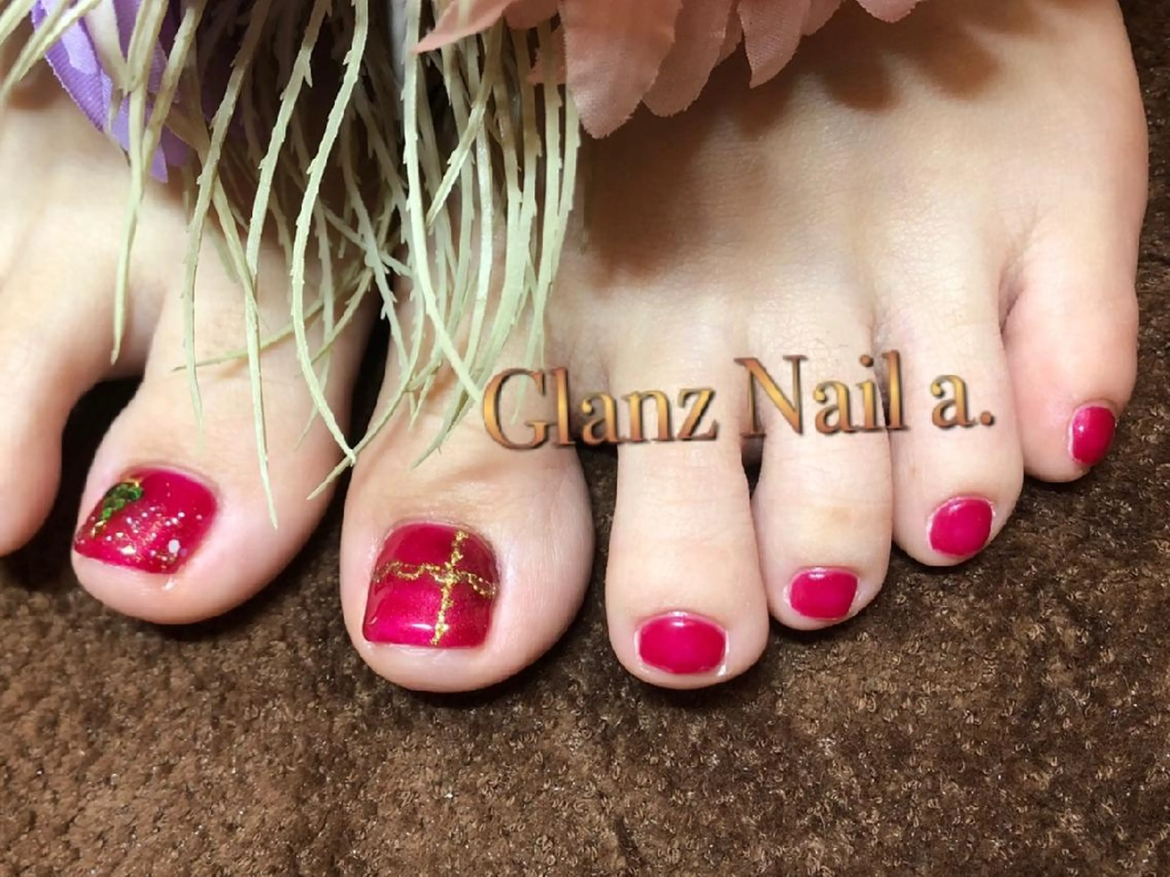 ネイル 冬ネイル クリスマス Glanz  Nail aのネイルデザイン