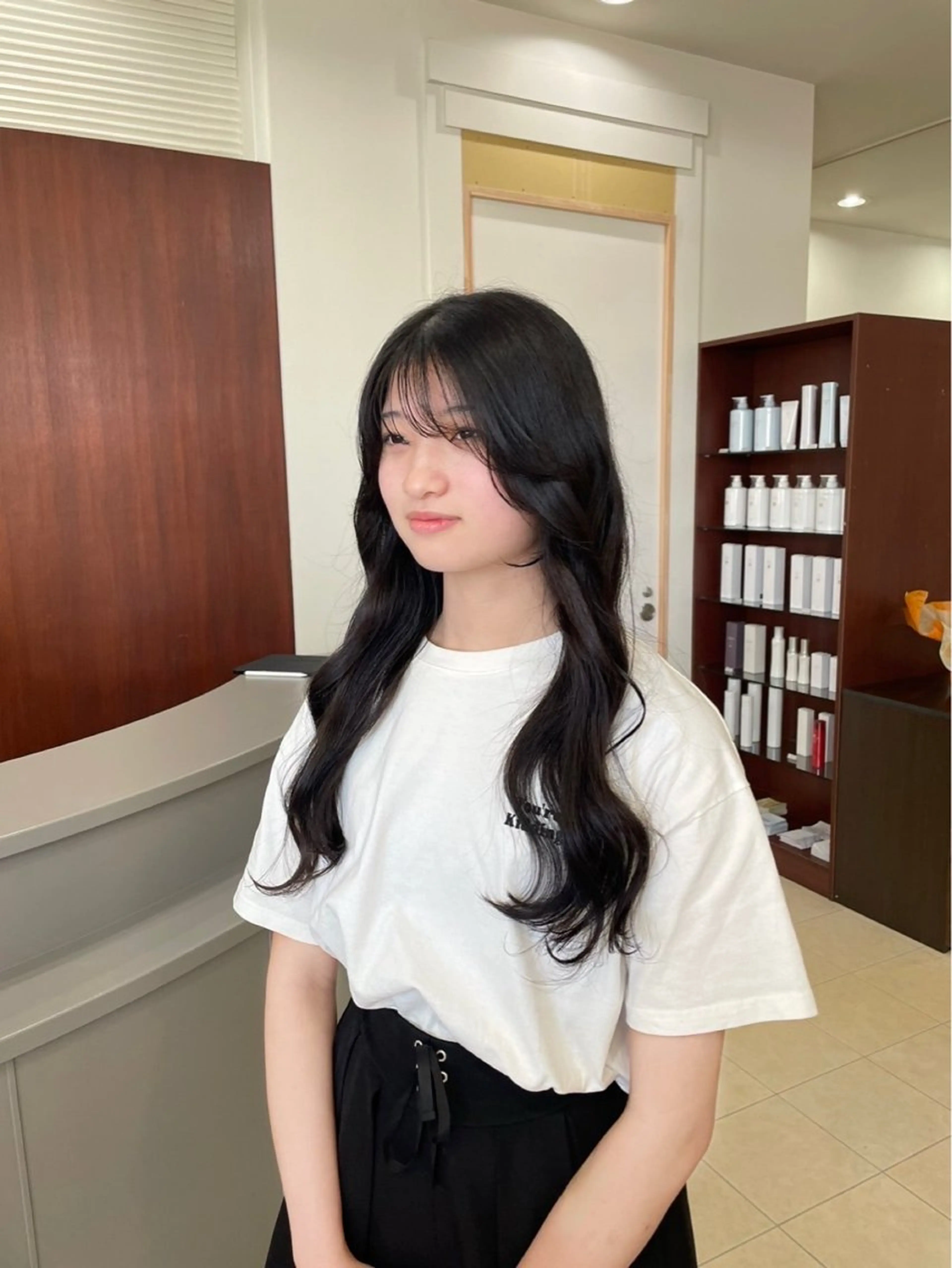 ロング 韓国風ヘア レイヤーカット alu所属・マキノ キョウカのヘアスタイル