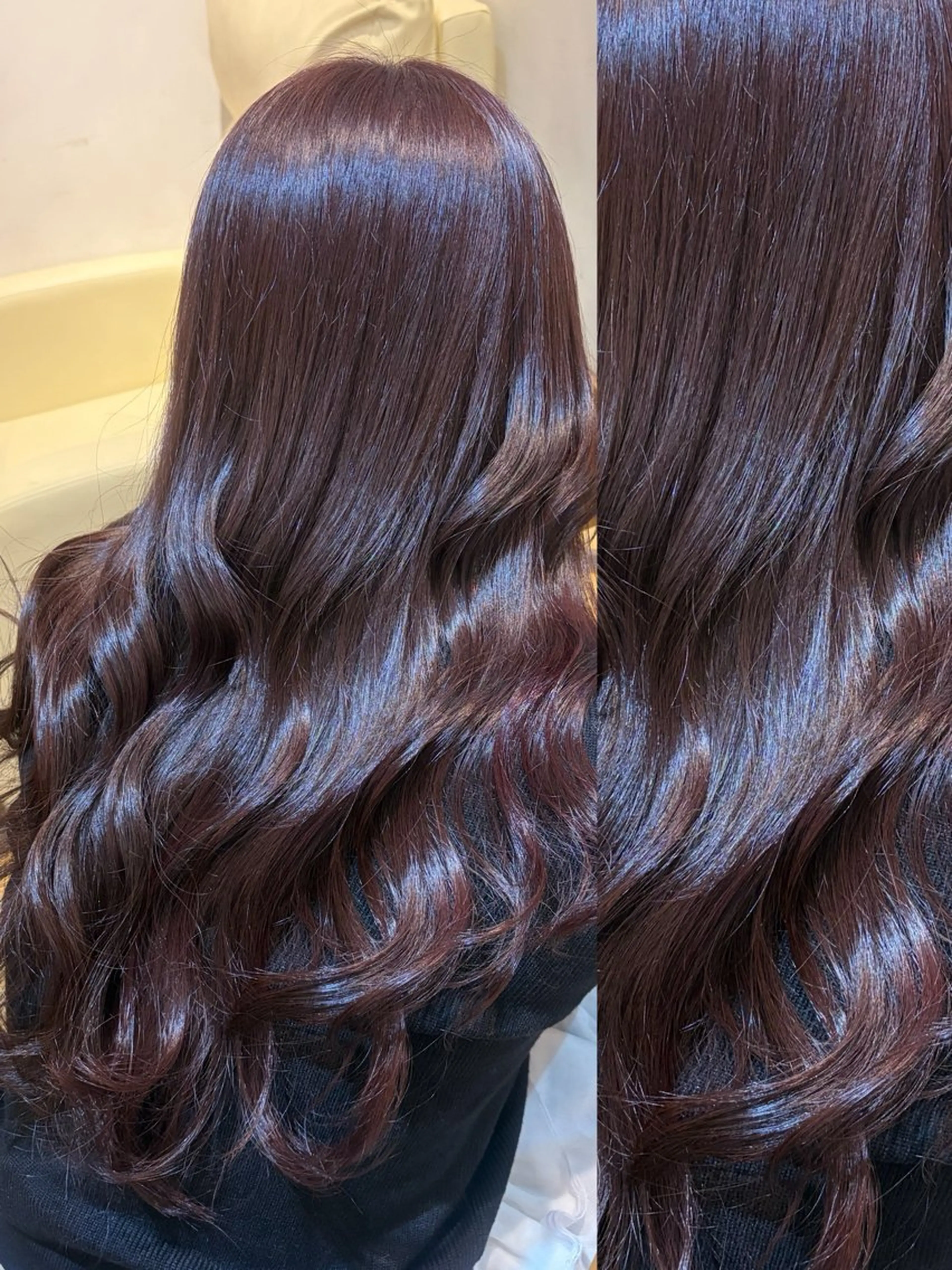 ロング カラー カット ヘアカラー トリートメント 👑髪質改善wカラー /ハイトーン/アユカのヘアスタイル