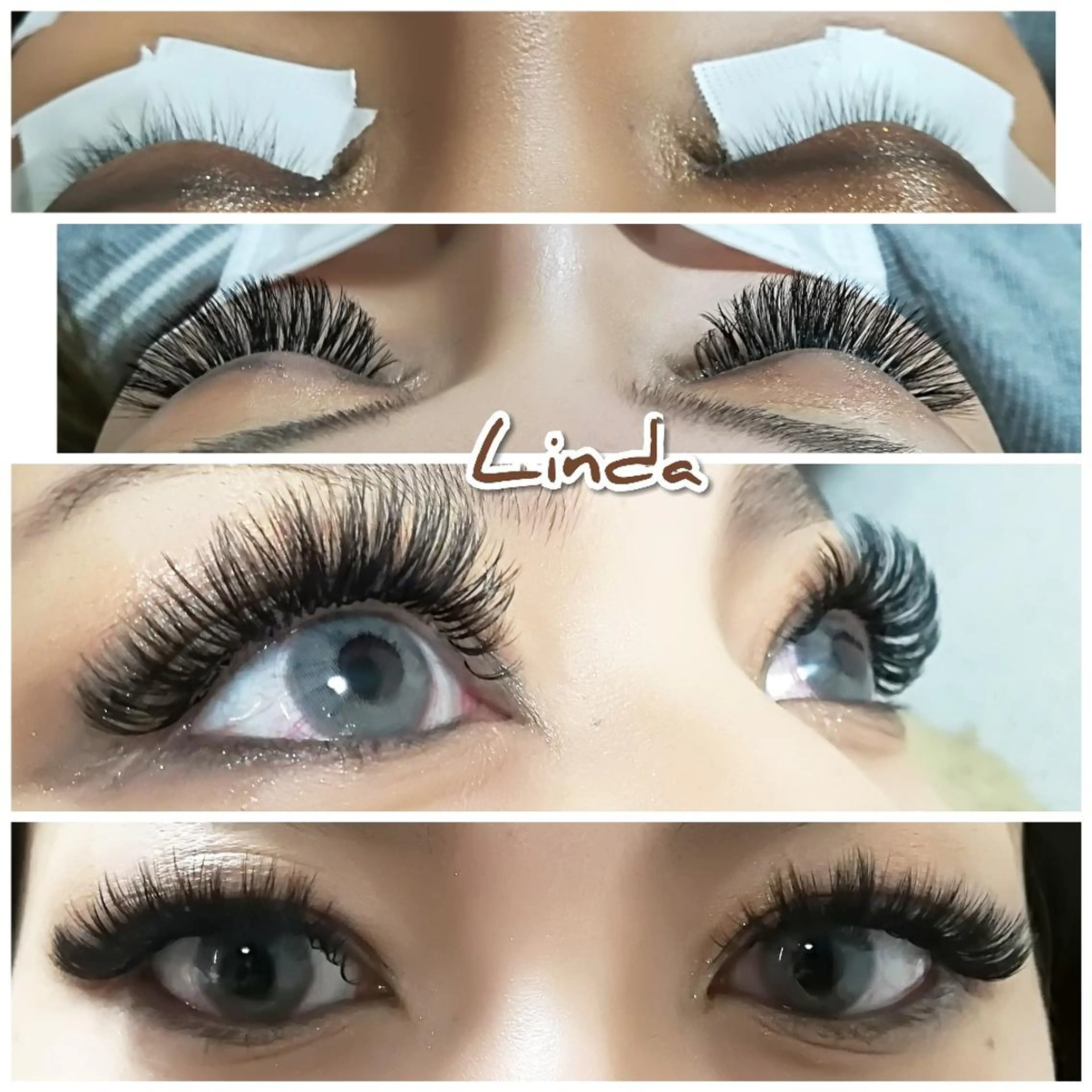 マツエク・マツパ 付け放題 ボリュームラッシュ linda lashesのマツエク・マツパデザイン