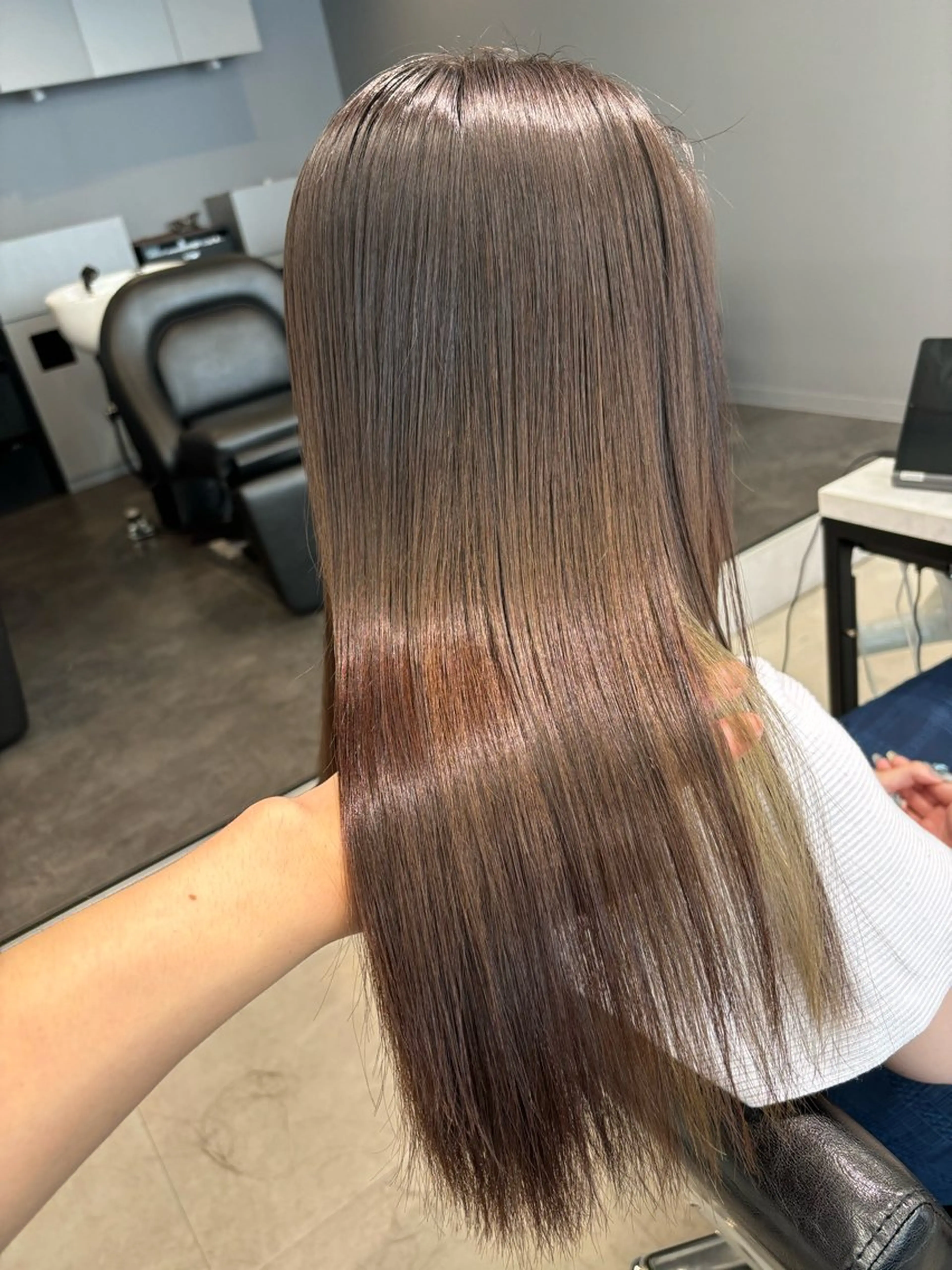 セミロング パーマ セミロングパーマ ストレートパーマ カット 縮毛矯正 トリートメント ハイライト/ショート /ボブ/RYOHEIのヘアスタイル