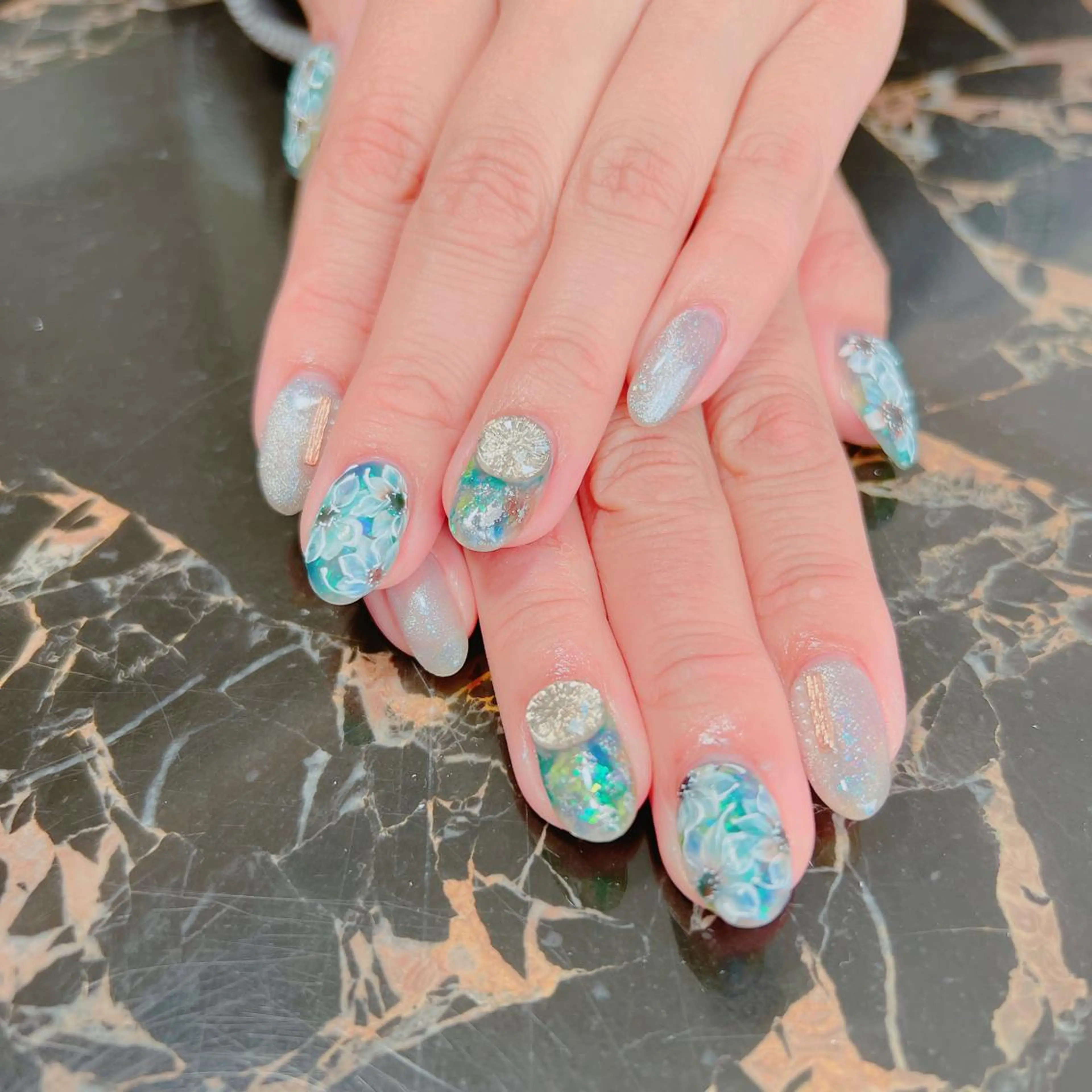 ネイル フラワーネイル ハンドネイル たきぐち みちこのネイルデザイン