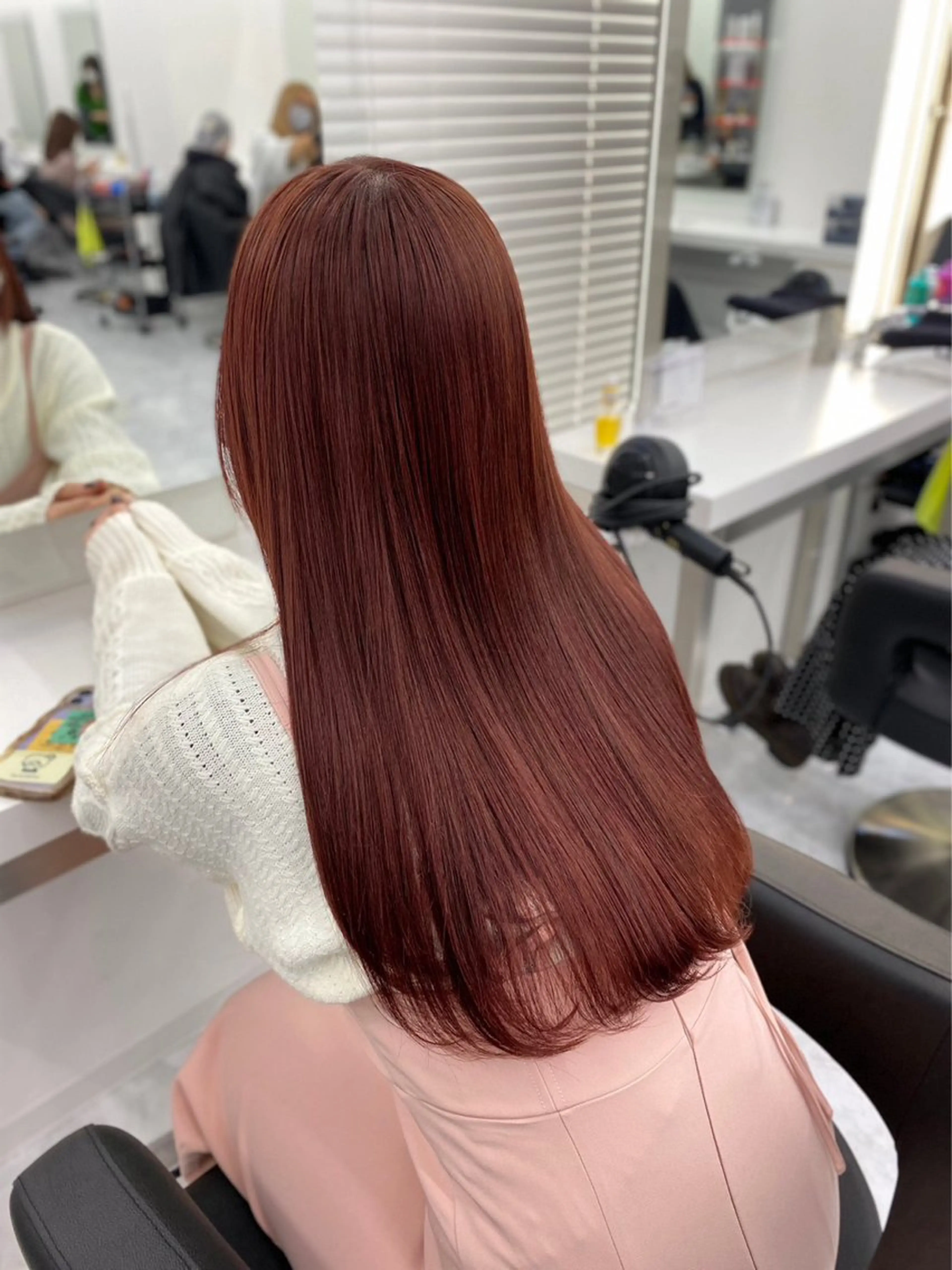 ロング カラー ヘアカラー トリートメント ヘアセット 💖上品なトレンド 韓国ヘア💖りくのヘアスタイル