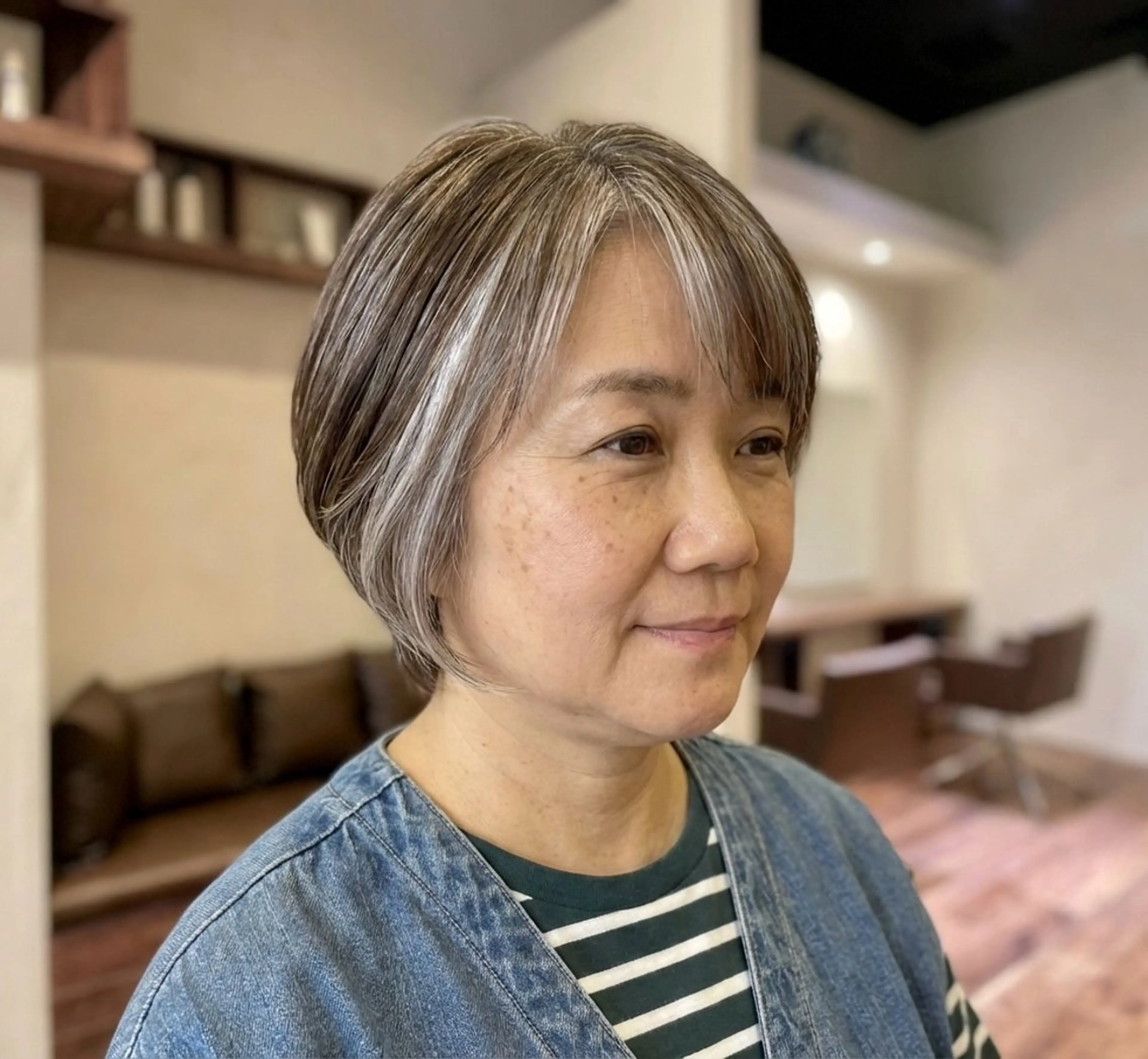 ショート カラー カット ヘアカラー トリートメント nex the salon所属・白髪率別白髪ぼかし /なおき/表参道のヘアスタイル