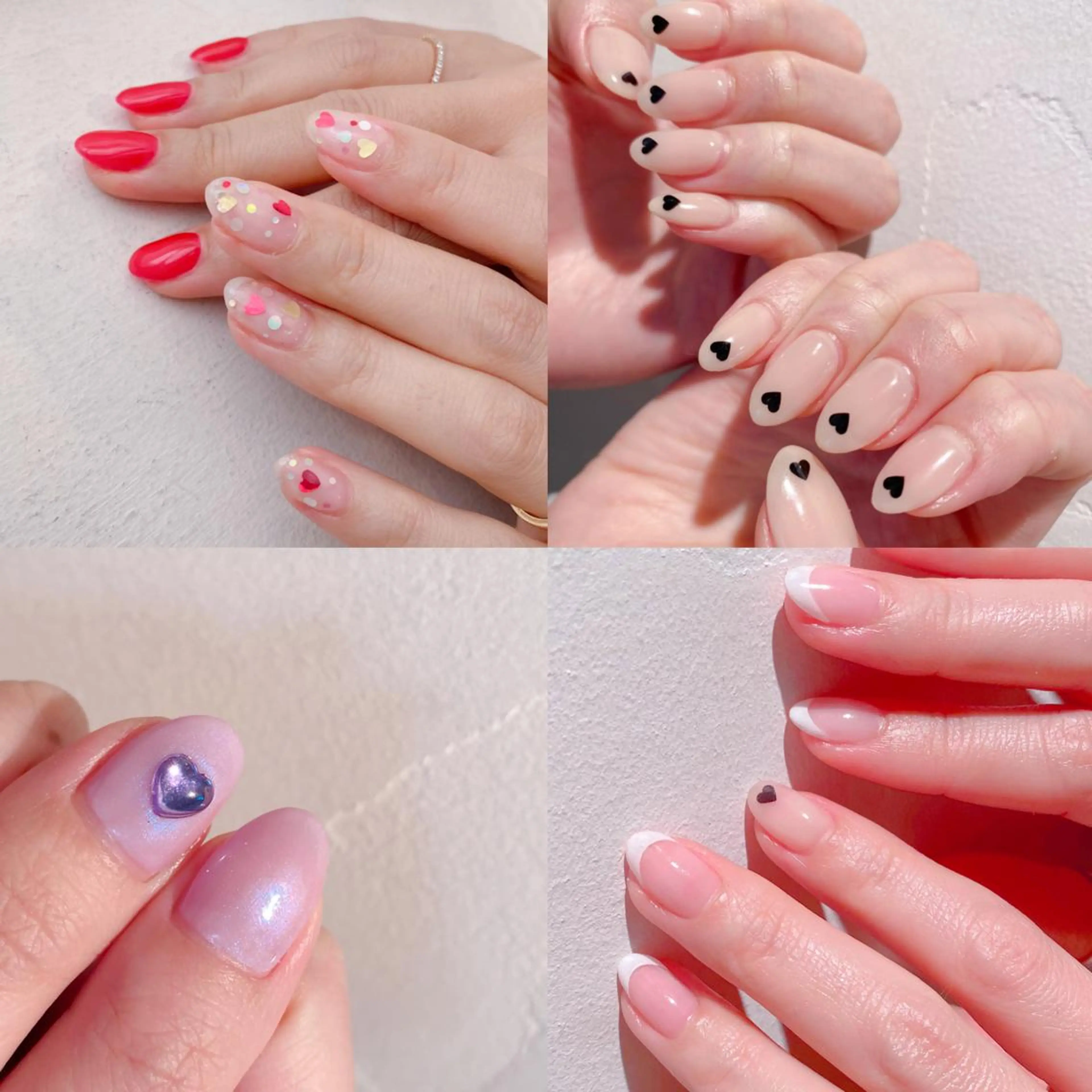 ネイル ハート バレンタイン ハンドネイル Ann. nail.tokyo所属・Ann nailのネイルデザイン
