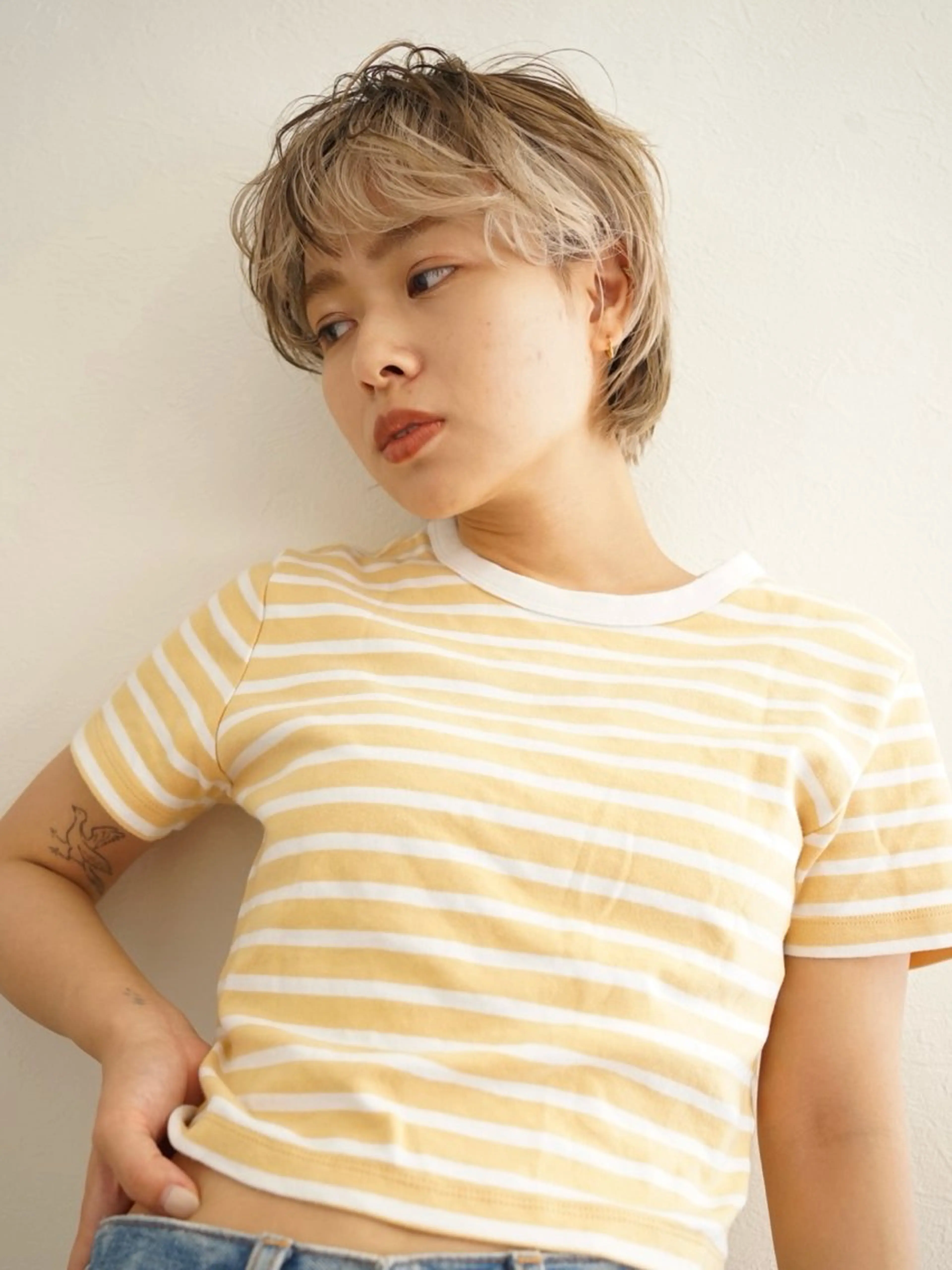 ショート カラー ブリーチ ハイトーンカラー china/ボブ /ブリーチカラーのヘアスタイル