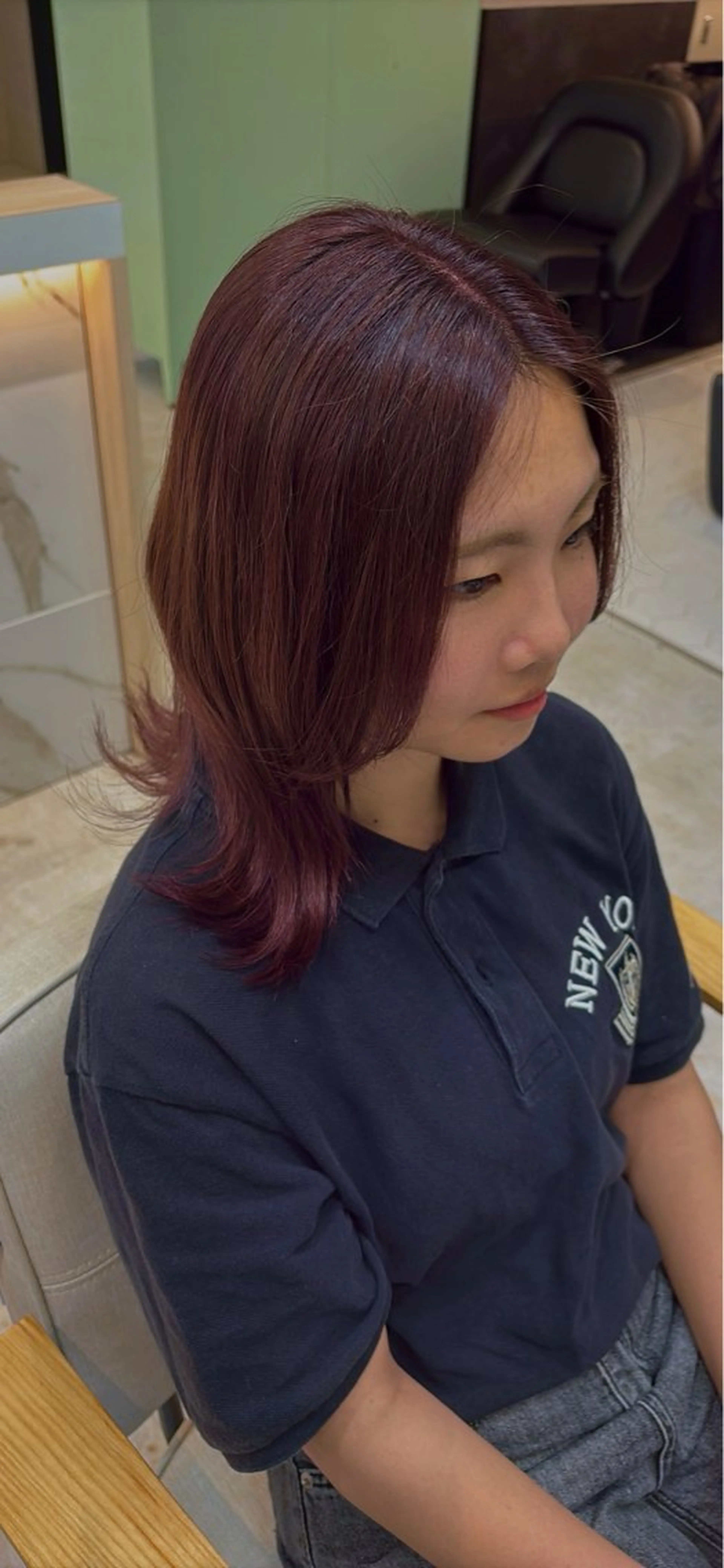 カラー ブリーチ グレージュ ピンクカラー ヘアカラー 笹木 怜羅のヘアスタイル