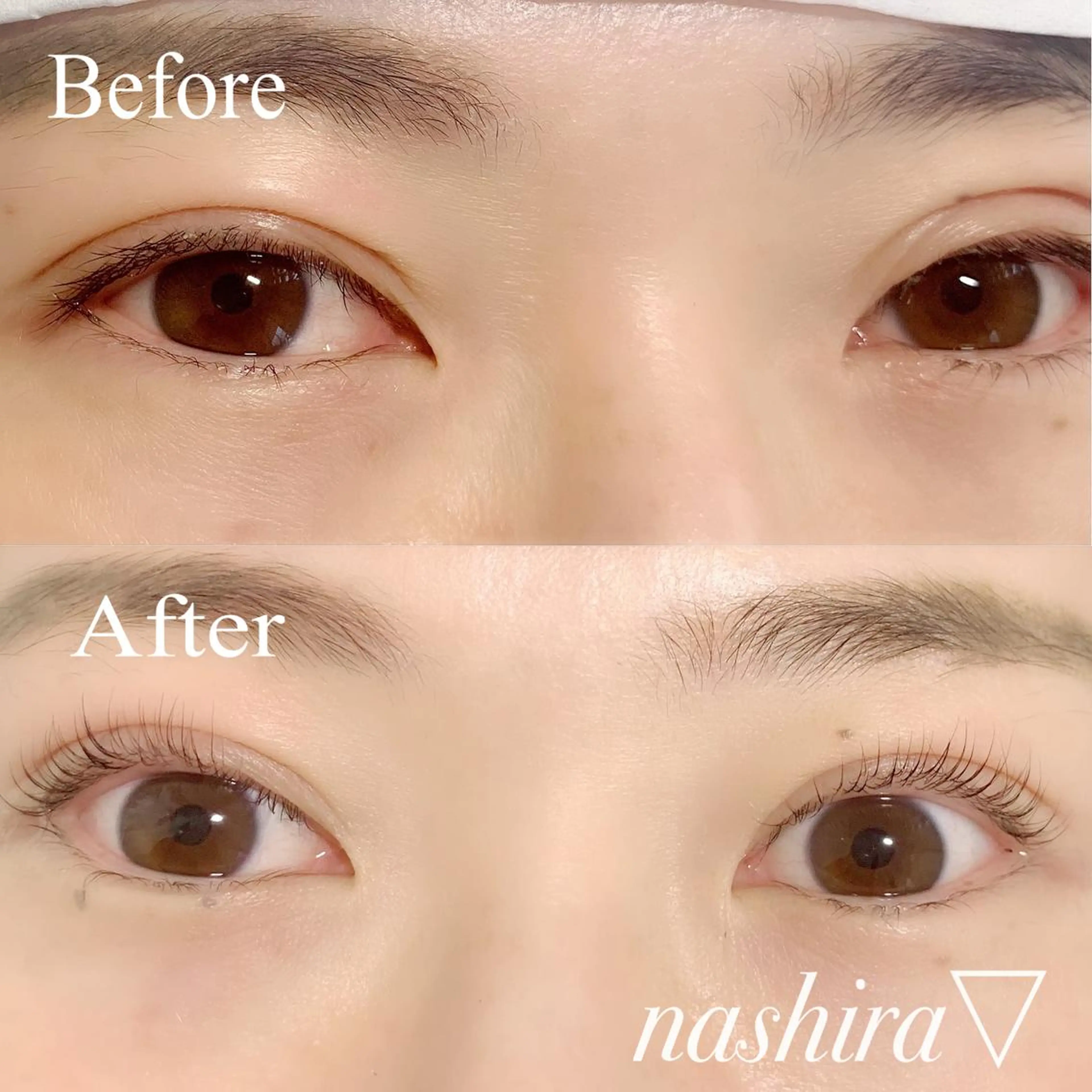 マツエク・マツパ パリジェンヌラッシュリフト マツパ nashira -ナシラ- 恵比寿のマツエク・マツパデザイン