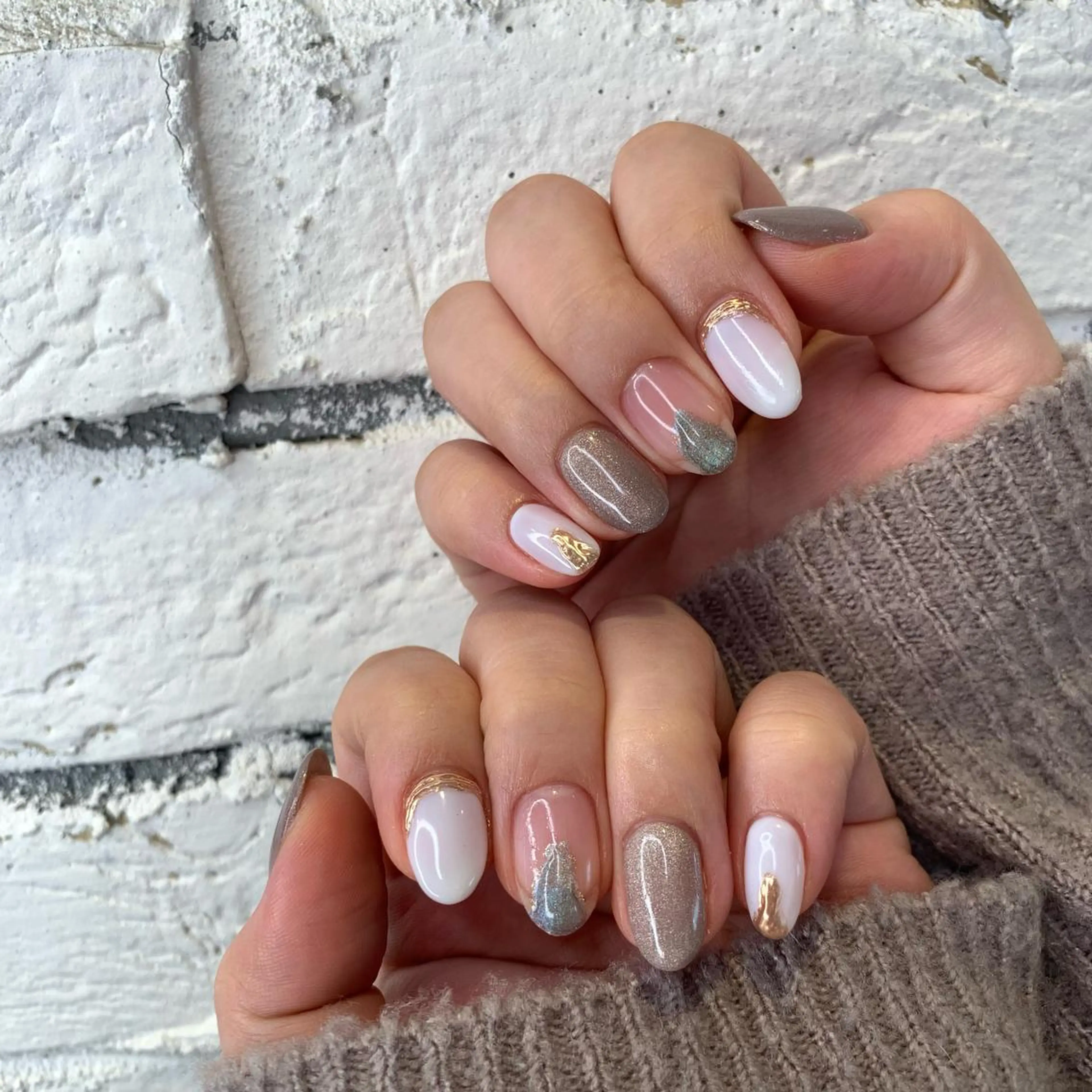 ネイル キラキラネイル マグネットネイル 冬ネイル Lia所属・eri chan nailのネイルデザイン