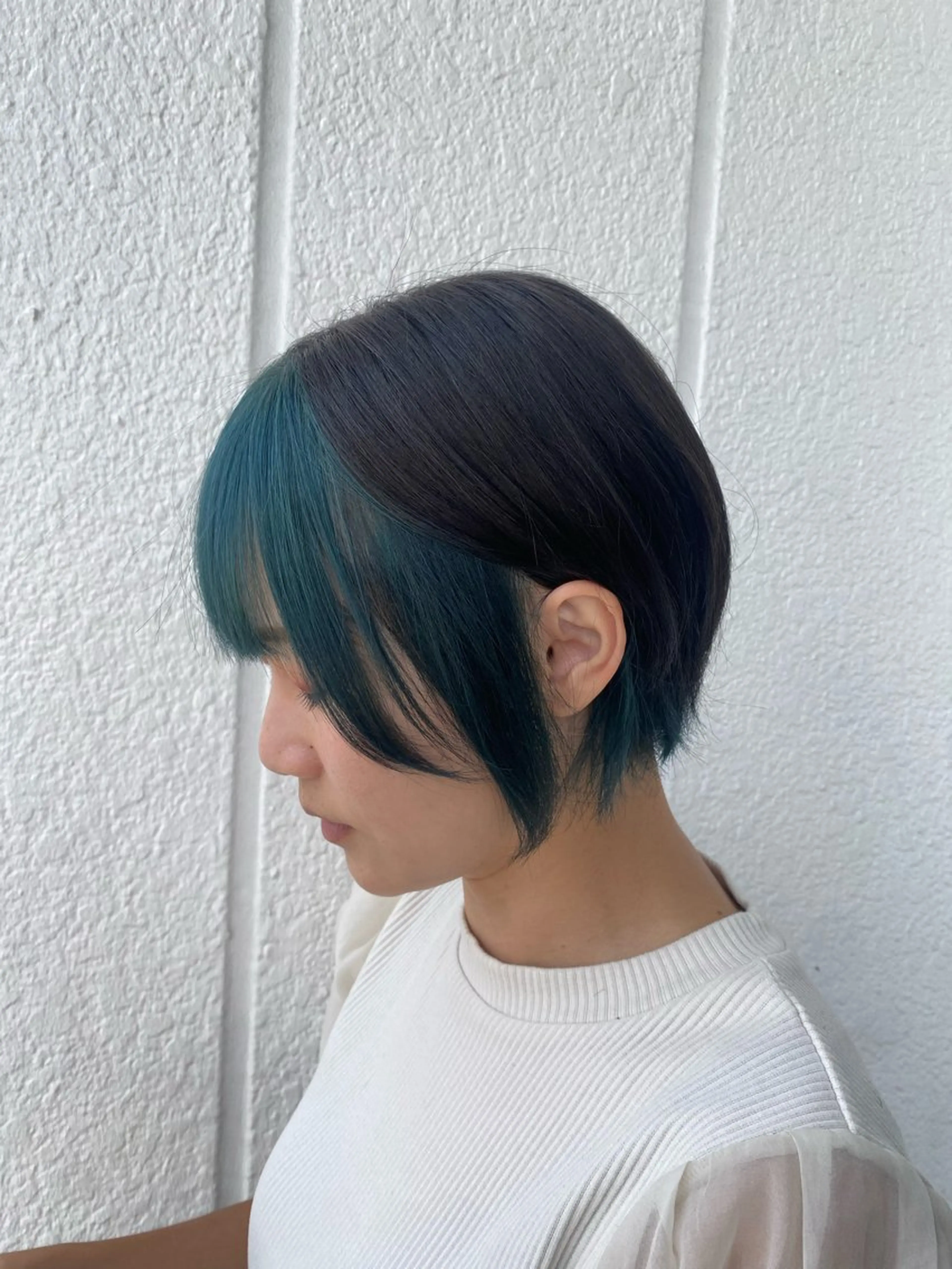 ショート カラー ブルーカラー インナーカラー ヘアカラー N-PLANTS KOTOHAのヘアスタイル