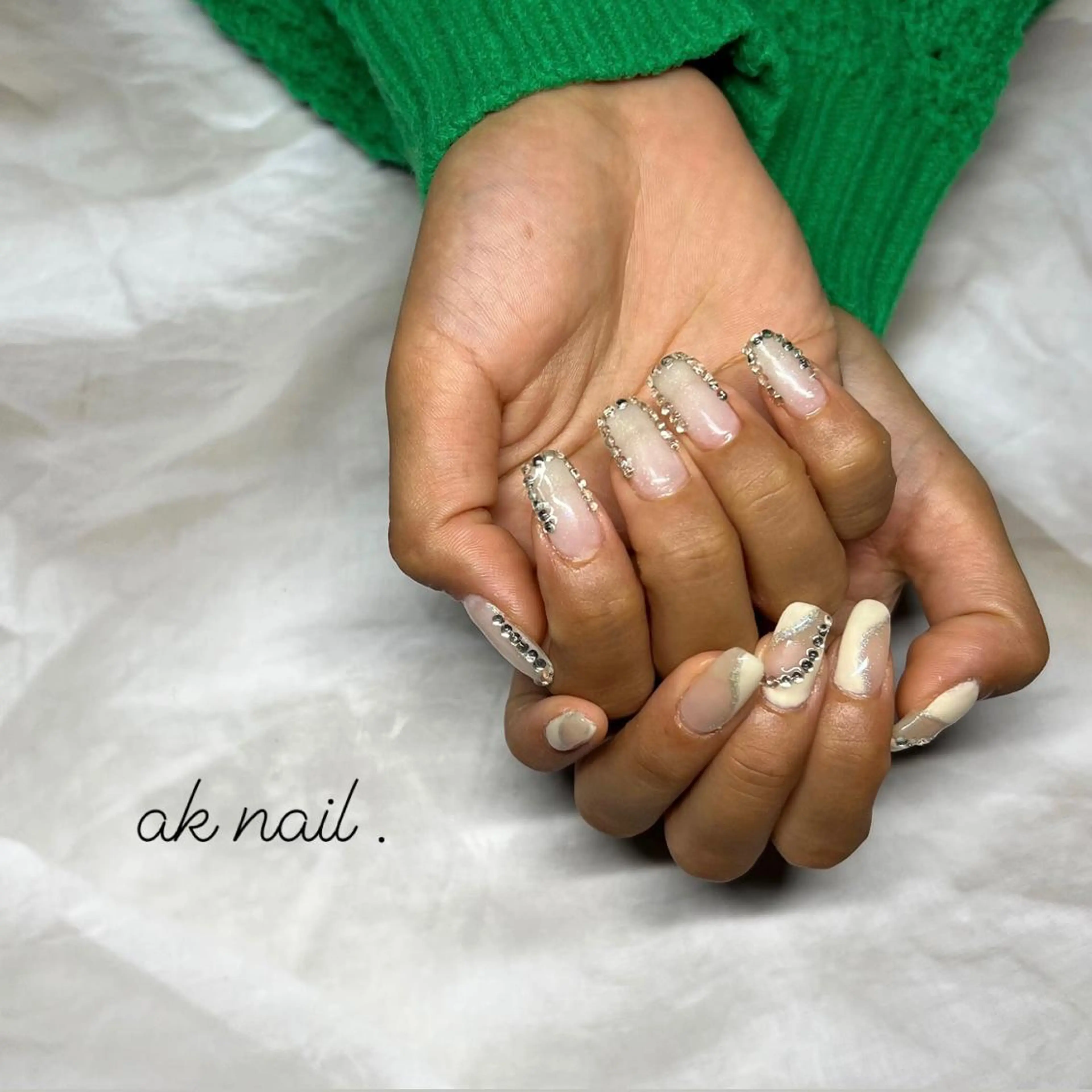 セミロング ネイル ハンドネイル ak nail .のネイルデザイン