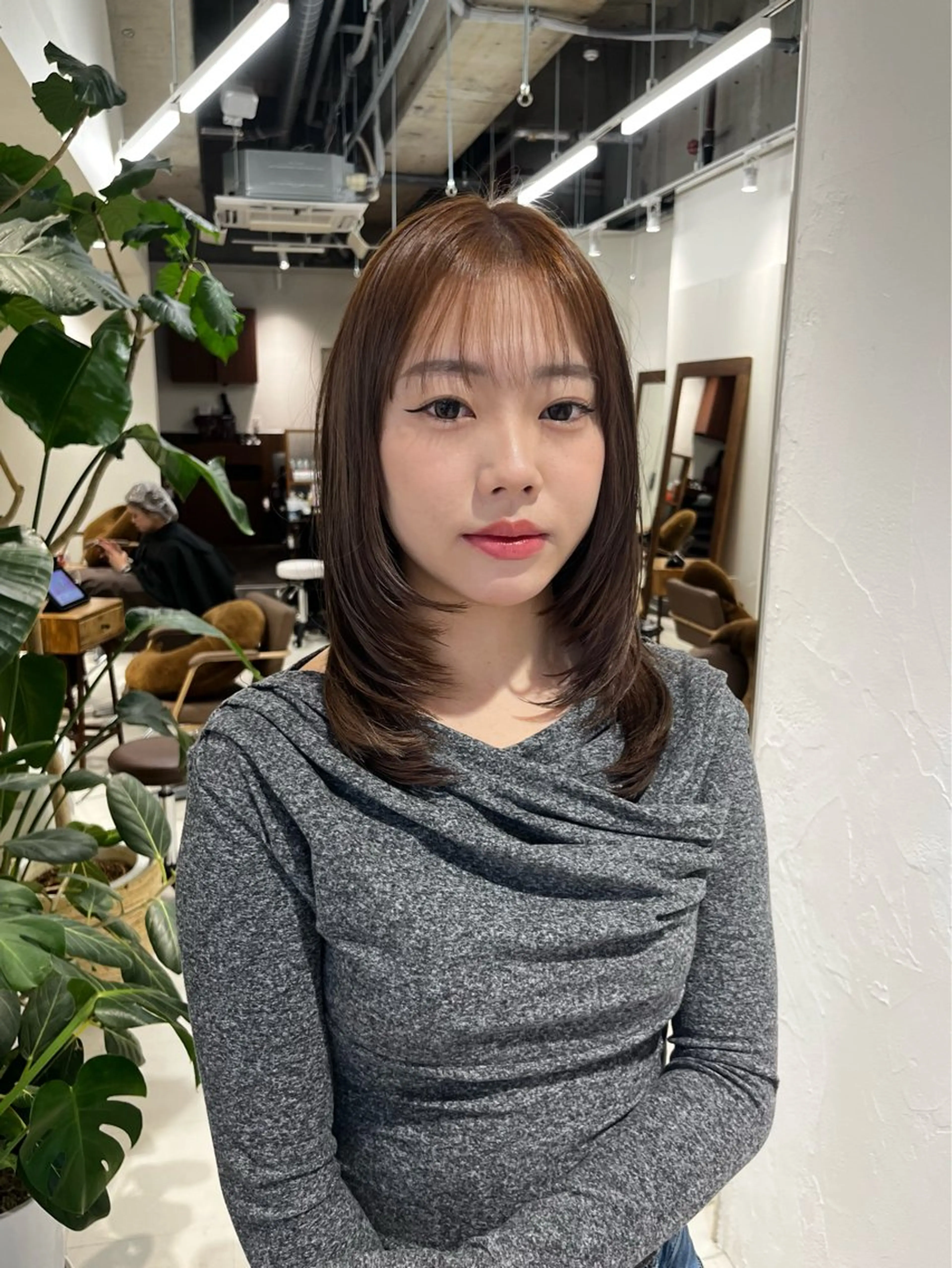 ミディアム カラー ブラウンカラー レイヤーカット カット ヘアカラー トリートメント レイヤーカット/ カラー/ko-noのヘアスタイル