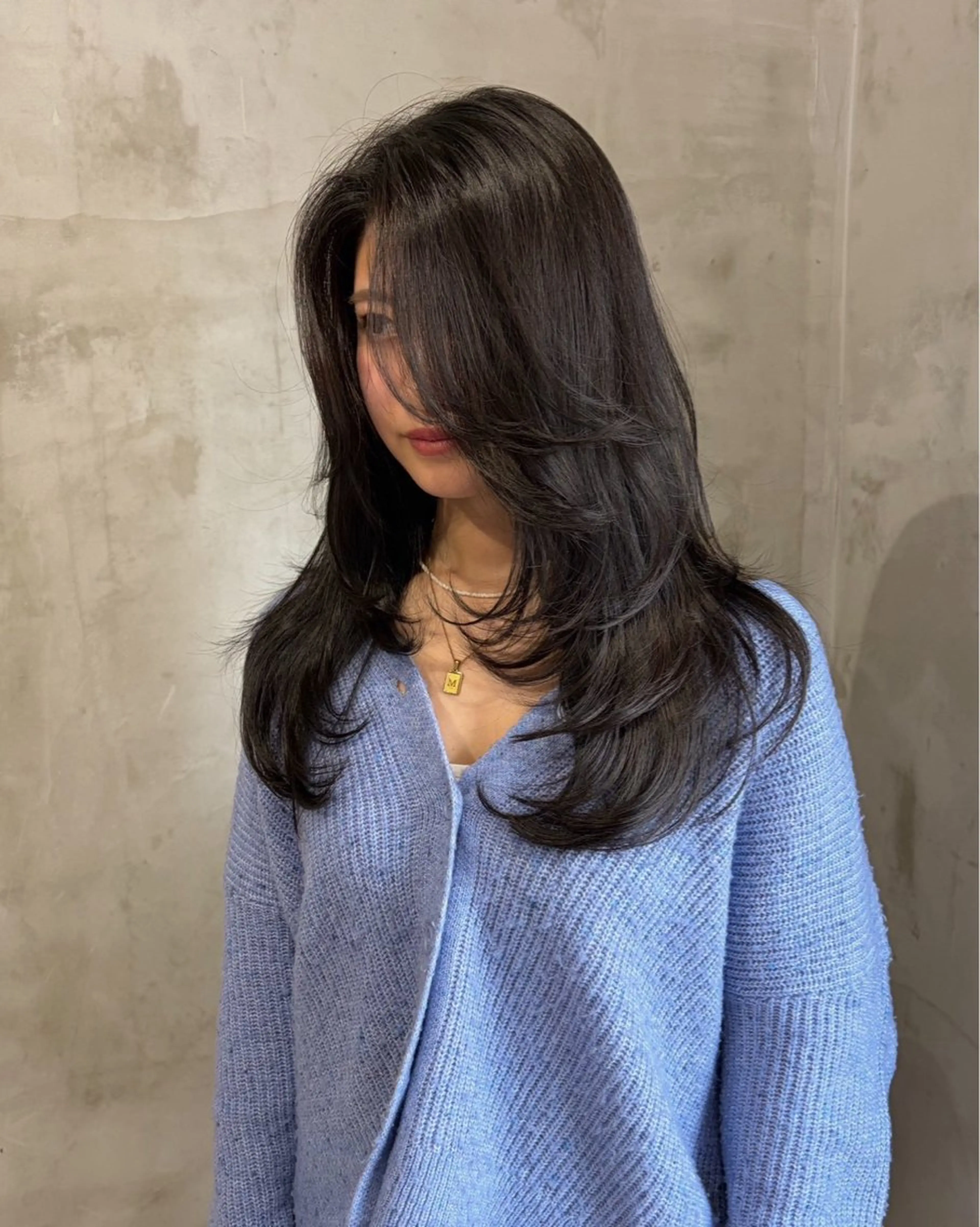 ロング ハッシュカット レイヤーカット カット ヘアカラー レイヤー特化🪽 【&】yukaのヘアスタイル