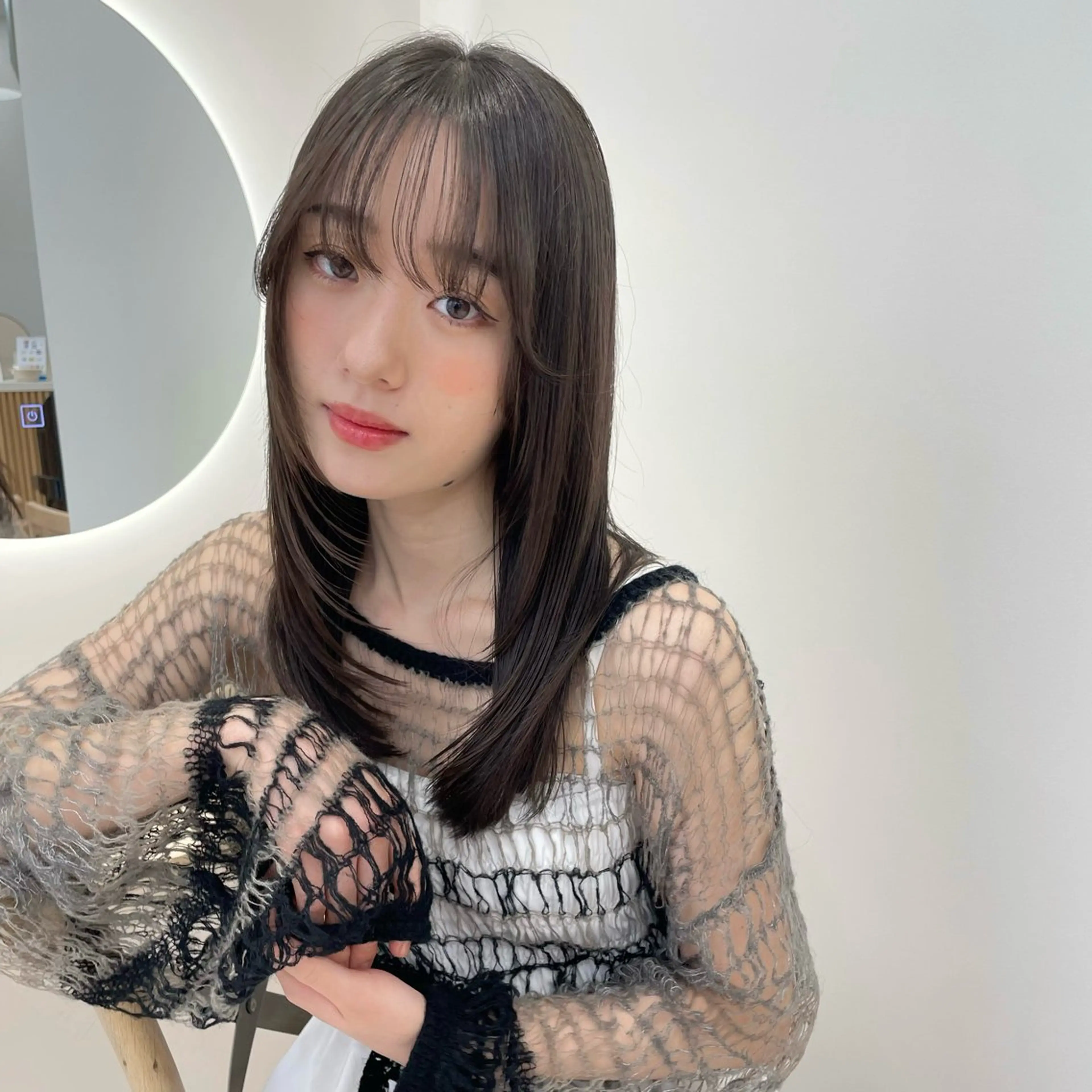 セミロング カラー 透明感カラー 🩰あさのヘアスタイル