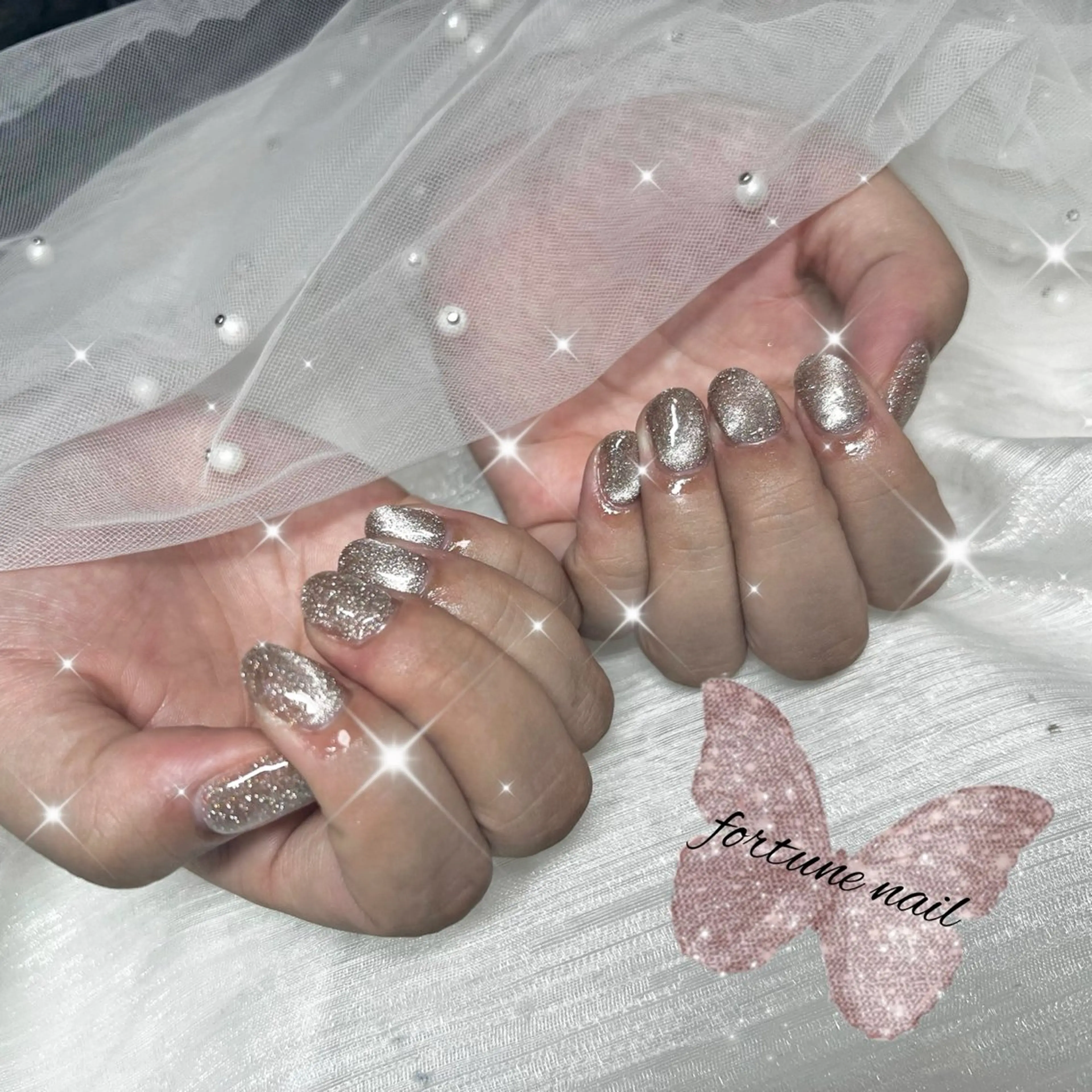 ネイル マグネットネイル ハンドネイル 💜 Yuuna💜のネイルデザイン