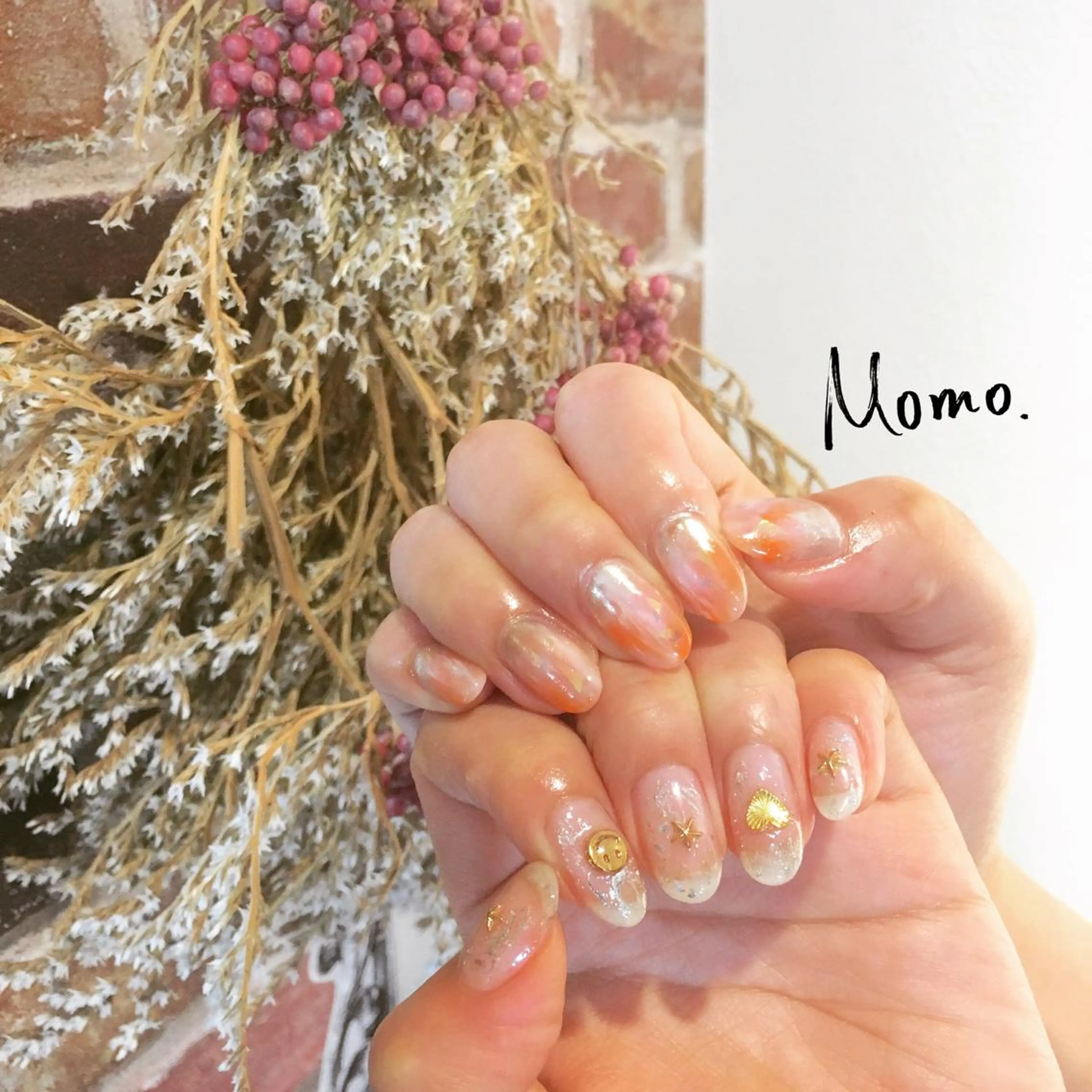 ネイル アートネイル ジェルネイル パラジェル M O M Oのネイルデザイン