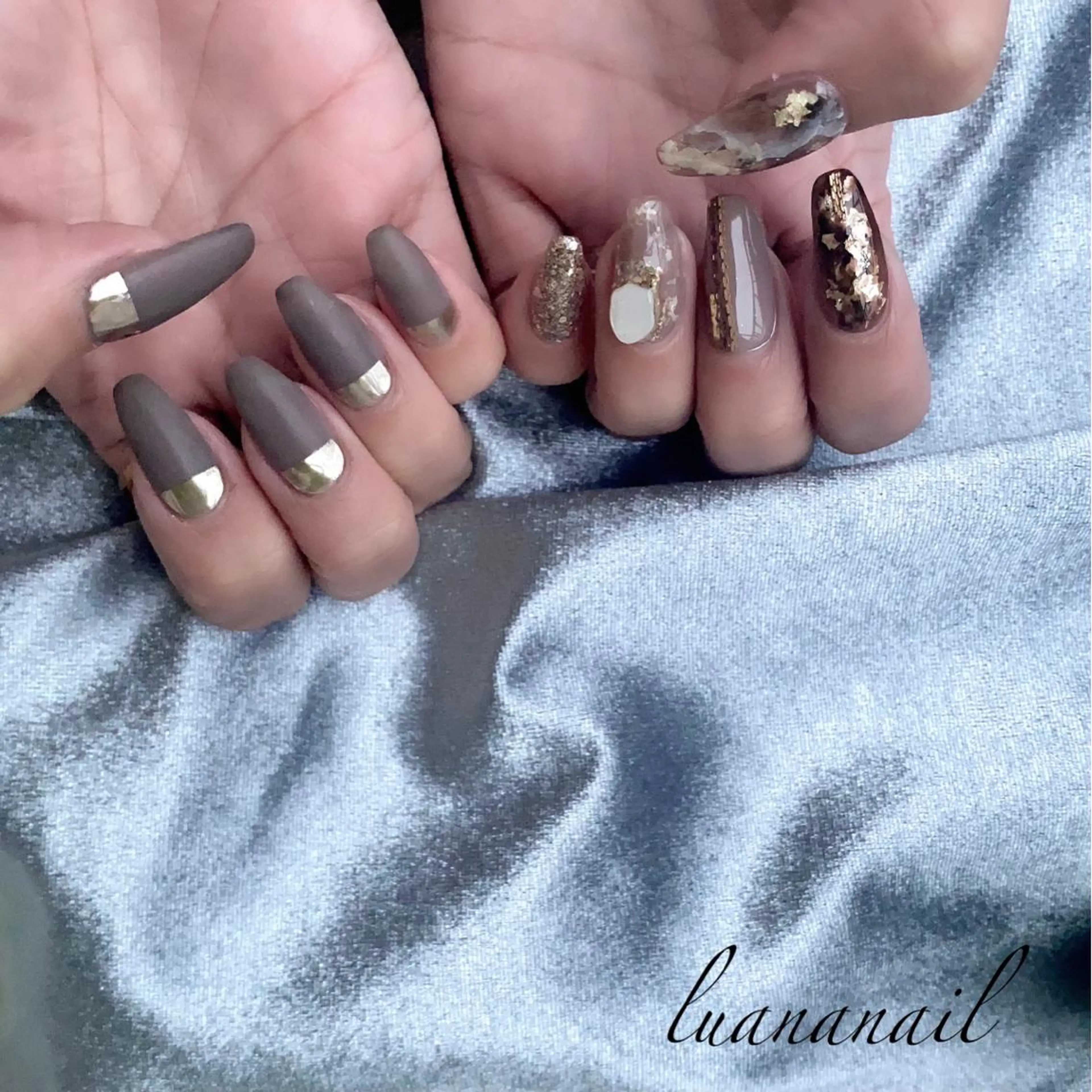 ネイル マットネイル ハンドネイル luana nailのネイルデザイン