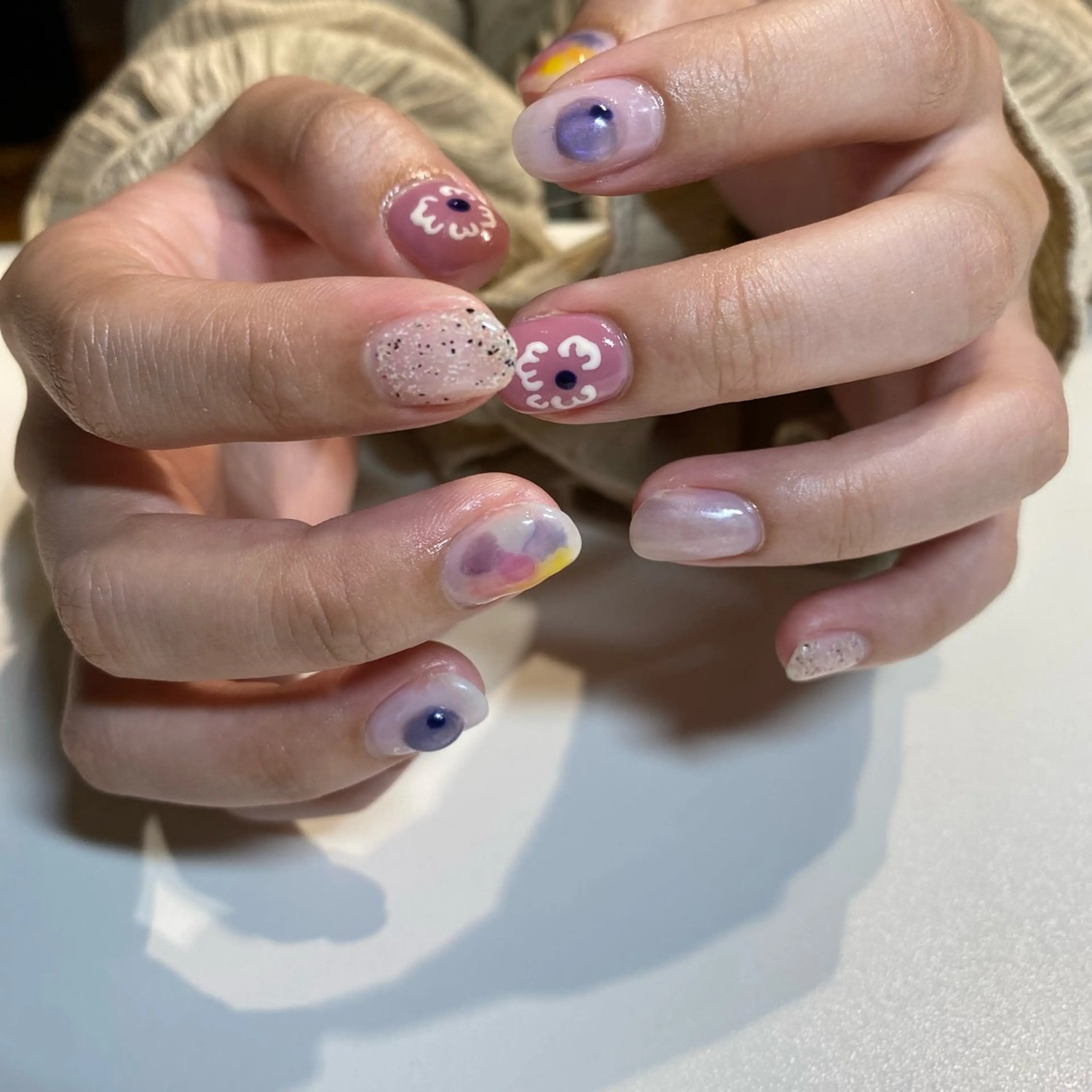 ネイル フットネイル フレンチネイル ジェルネイル グラデーション マグネットネイル ハンドネイル ヘアー.ネイル二刀流 misa🫧のヘアスタイル