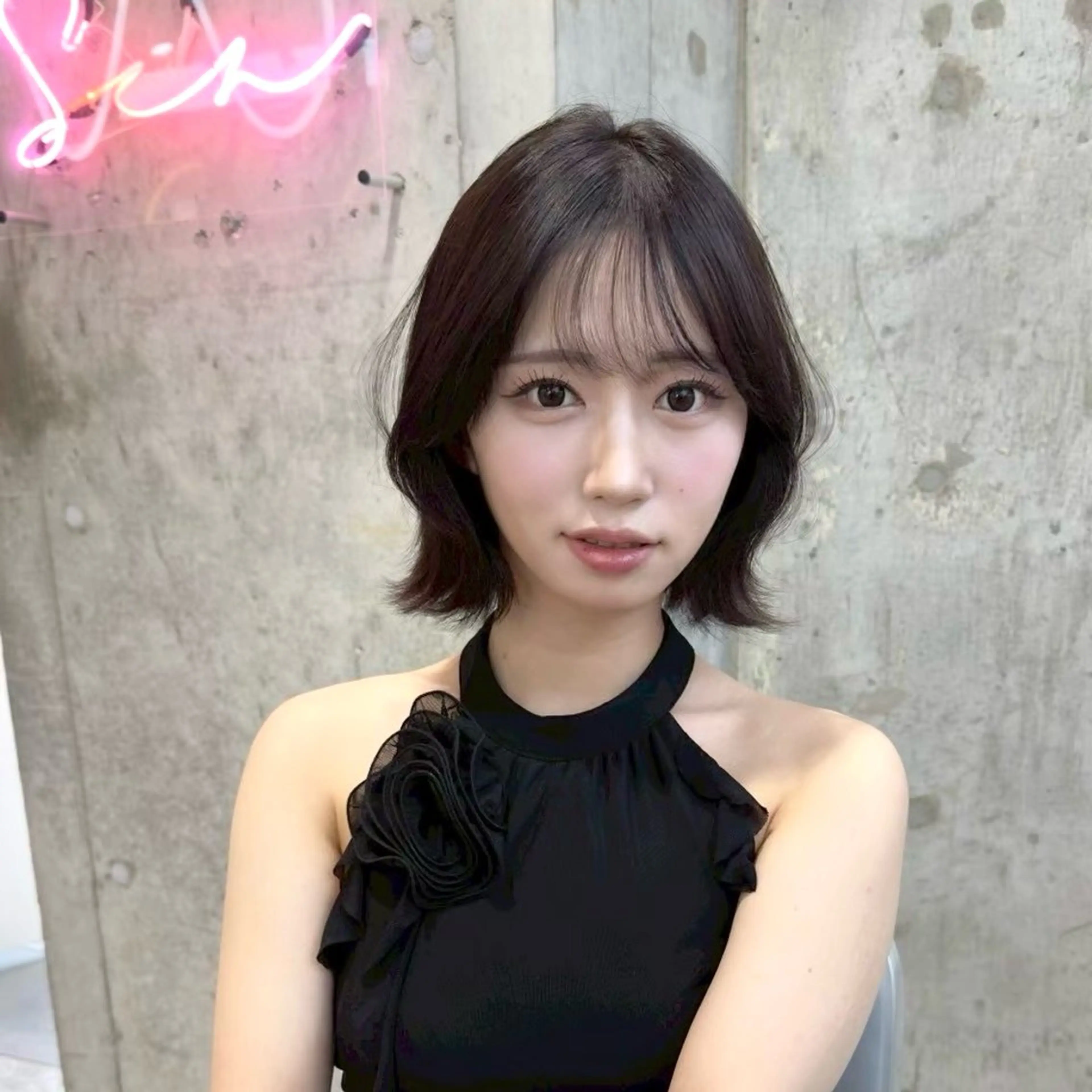 ミディアム カラー カット ヘアカラー トリートメント 新宿/髪質改善/ボブ 韓国レイヤー大重聖斗のヘアスタイル