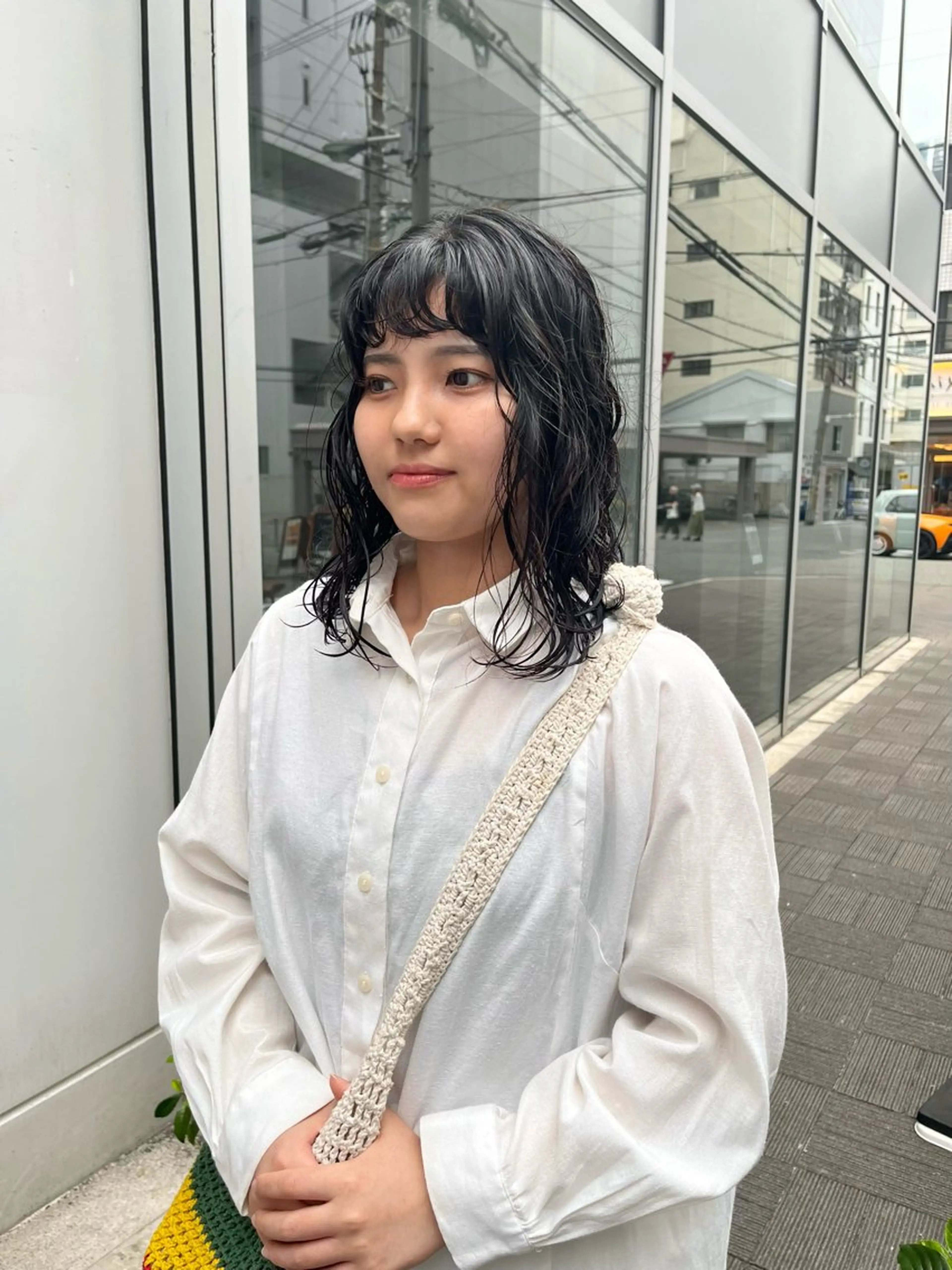 セミロング パーマ セミロングパーマ ニュアンスパーマ カット パーマ ショート/パーマ/ カラー/FUKOのヘアスタイル