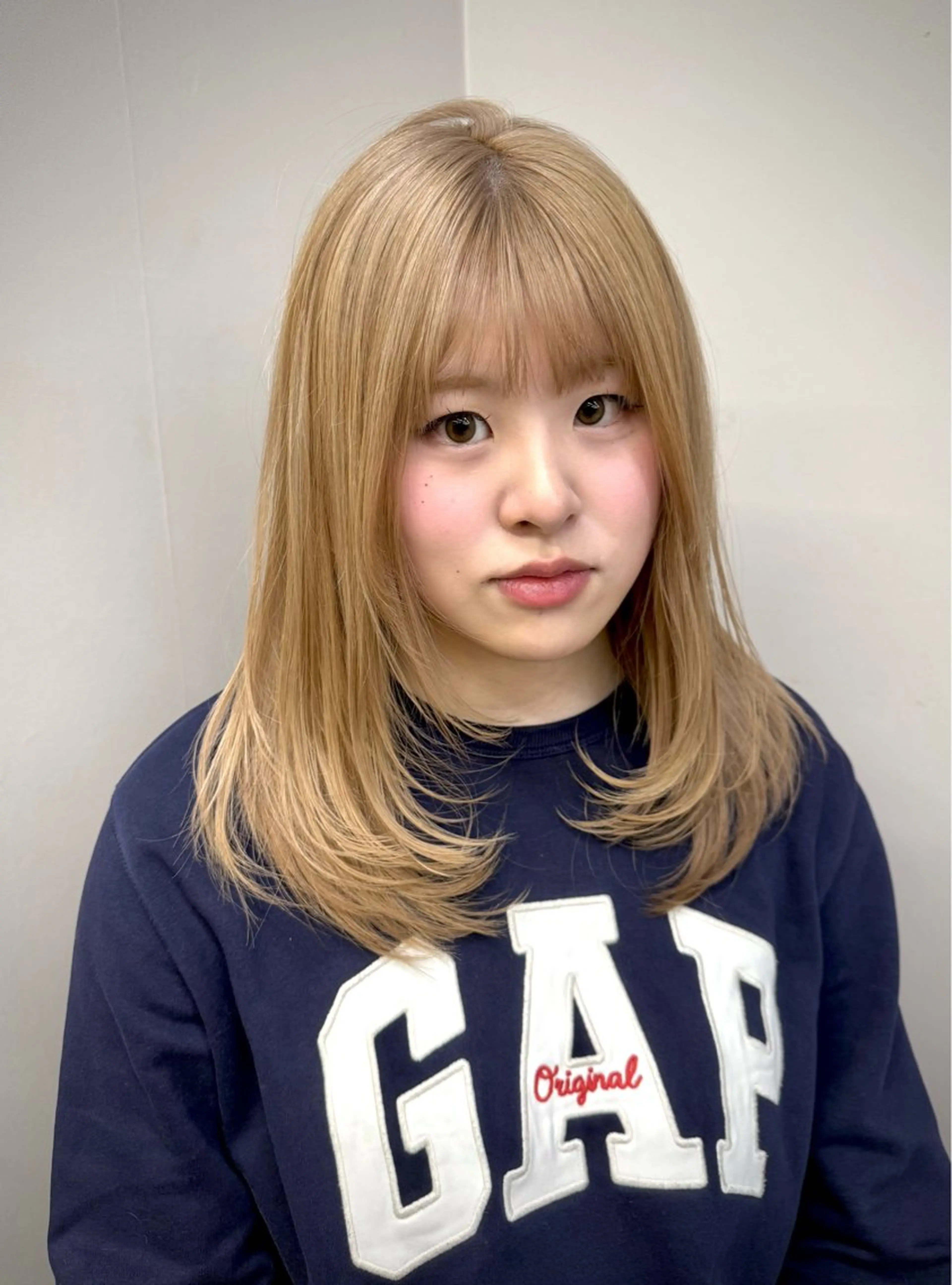 セミロング カラー カラー特化/ブリーチ 梅田中崎町/あかりのヘアスタイル