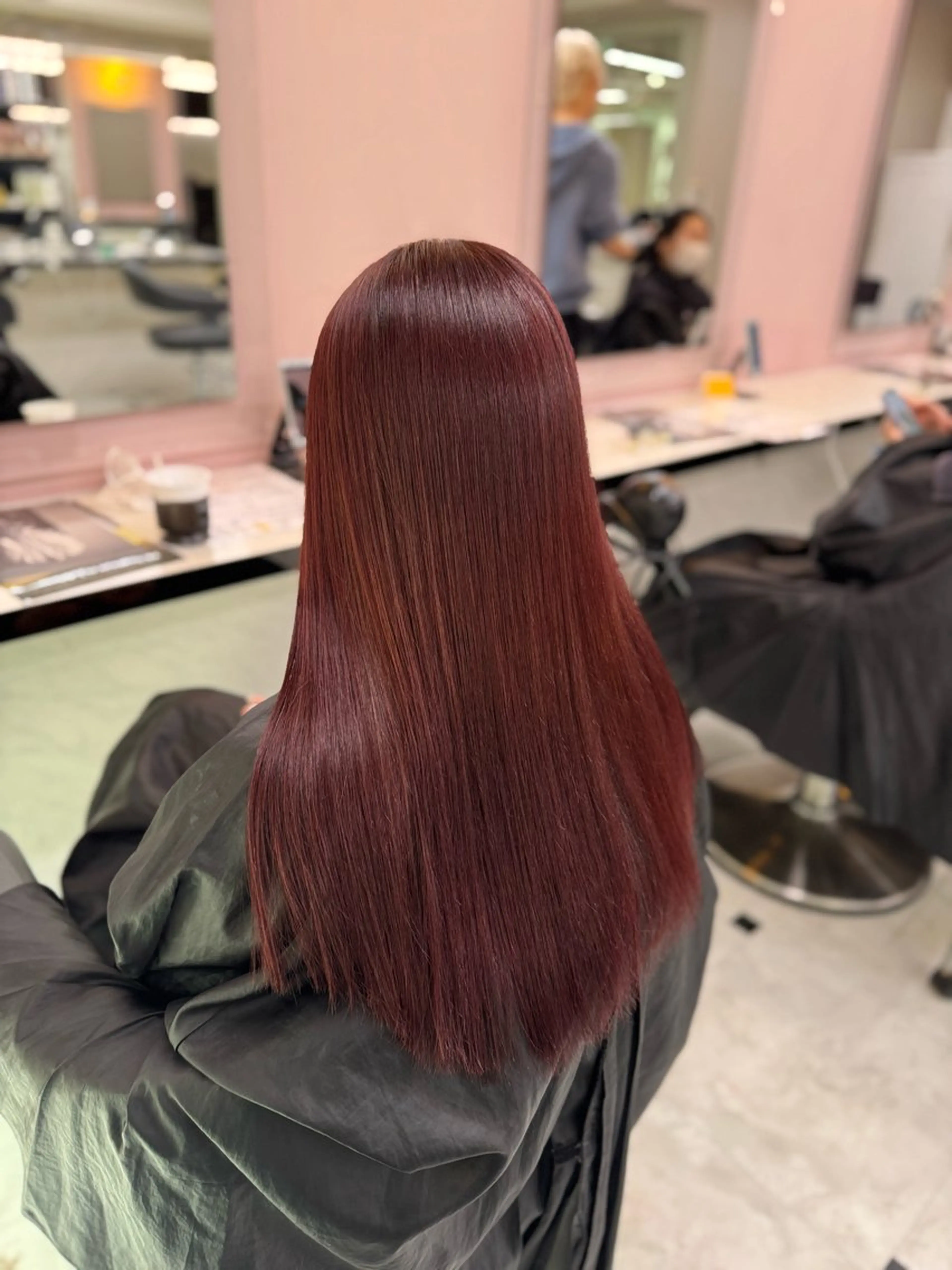 ロング ヘアカラー トリートメント ヘッドスパ ヘアセット ♥️韓国/ガーリー 暖色misa♥️のヘアスタイル