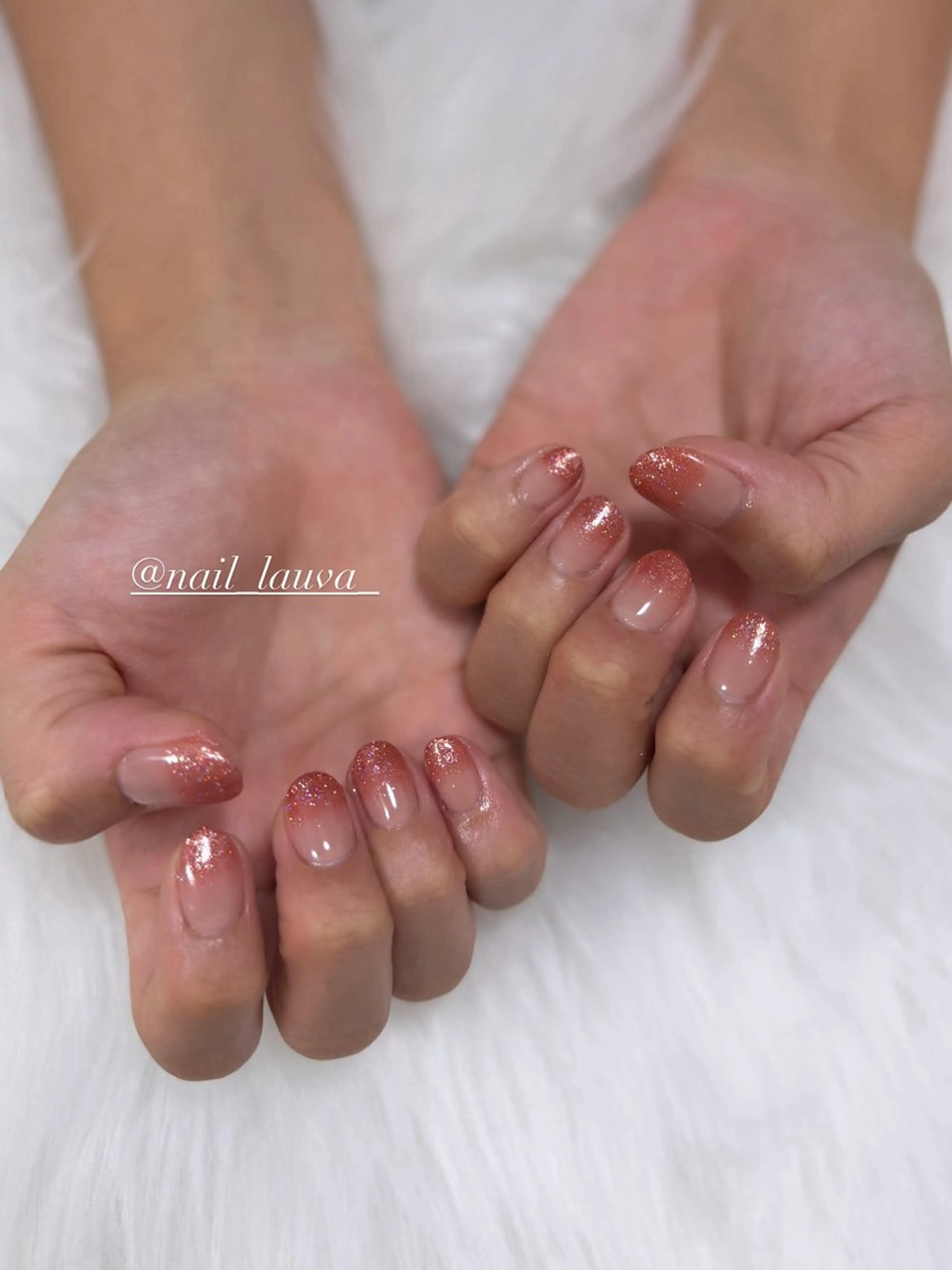 ネイル ラメ(グリッター) ラメグラデーション ハンドネイル lauva所属・nailsalon lauvaのネイルデザイン