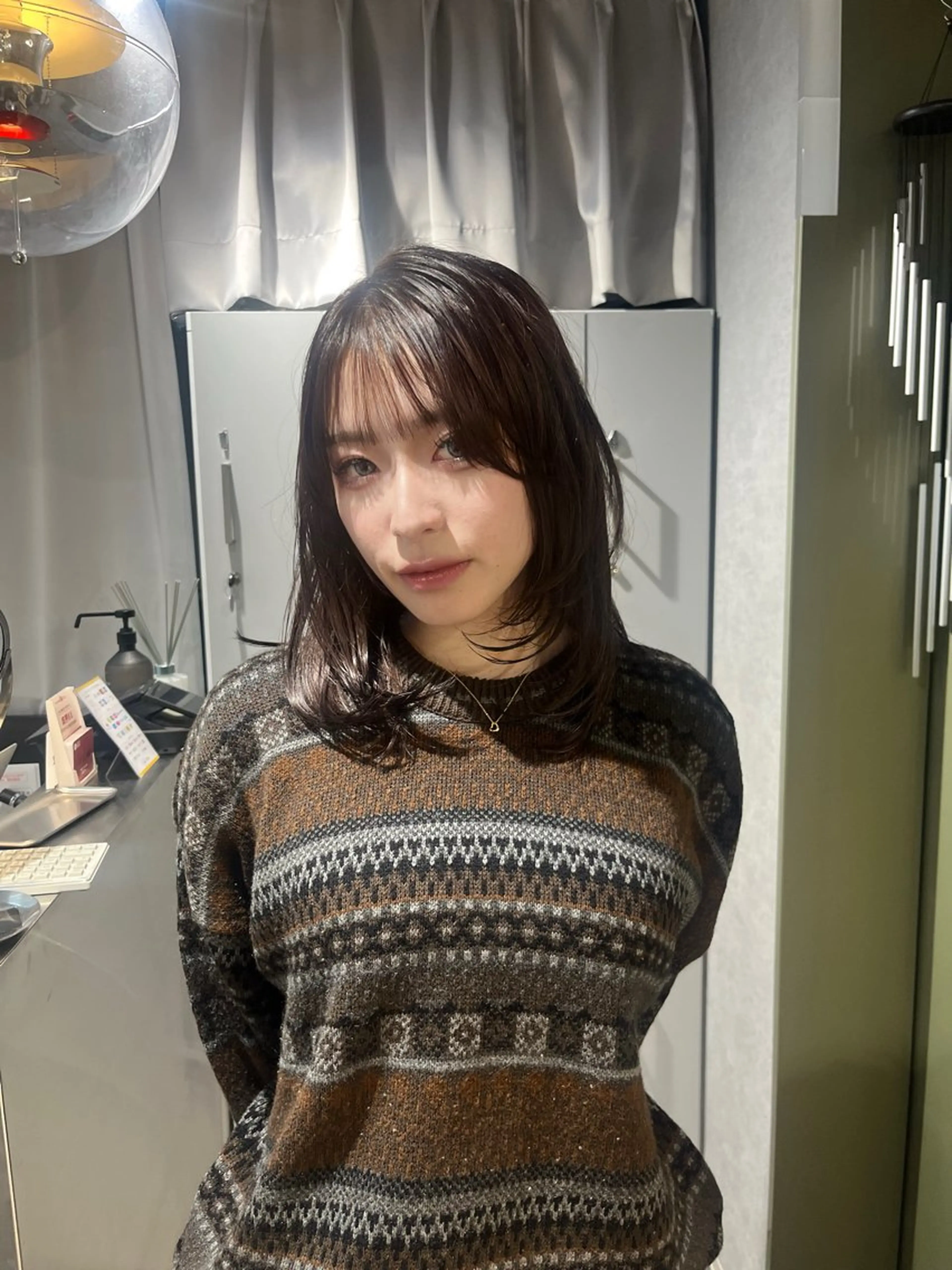 セミロング レイヤーカット カット ヘアカラー rilas Beauty salon所属・博多/ハイトーン /syokoのヘアスタイル