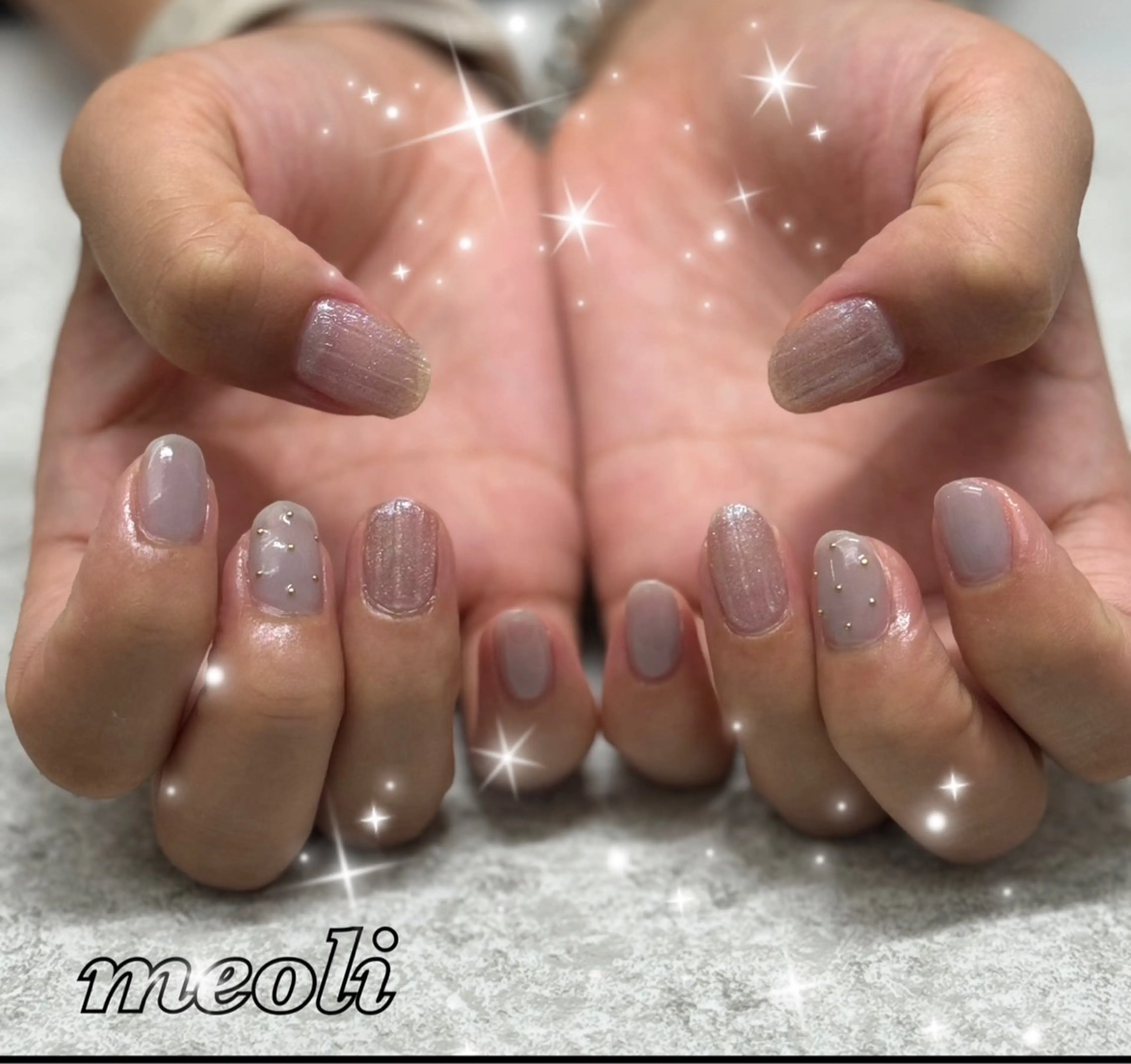 ネイル アートネイル クリアネイル ぷっくりネイル nail salon meoli ヒトミのネイルデザイン