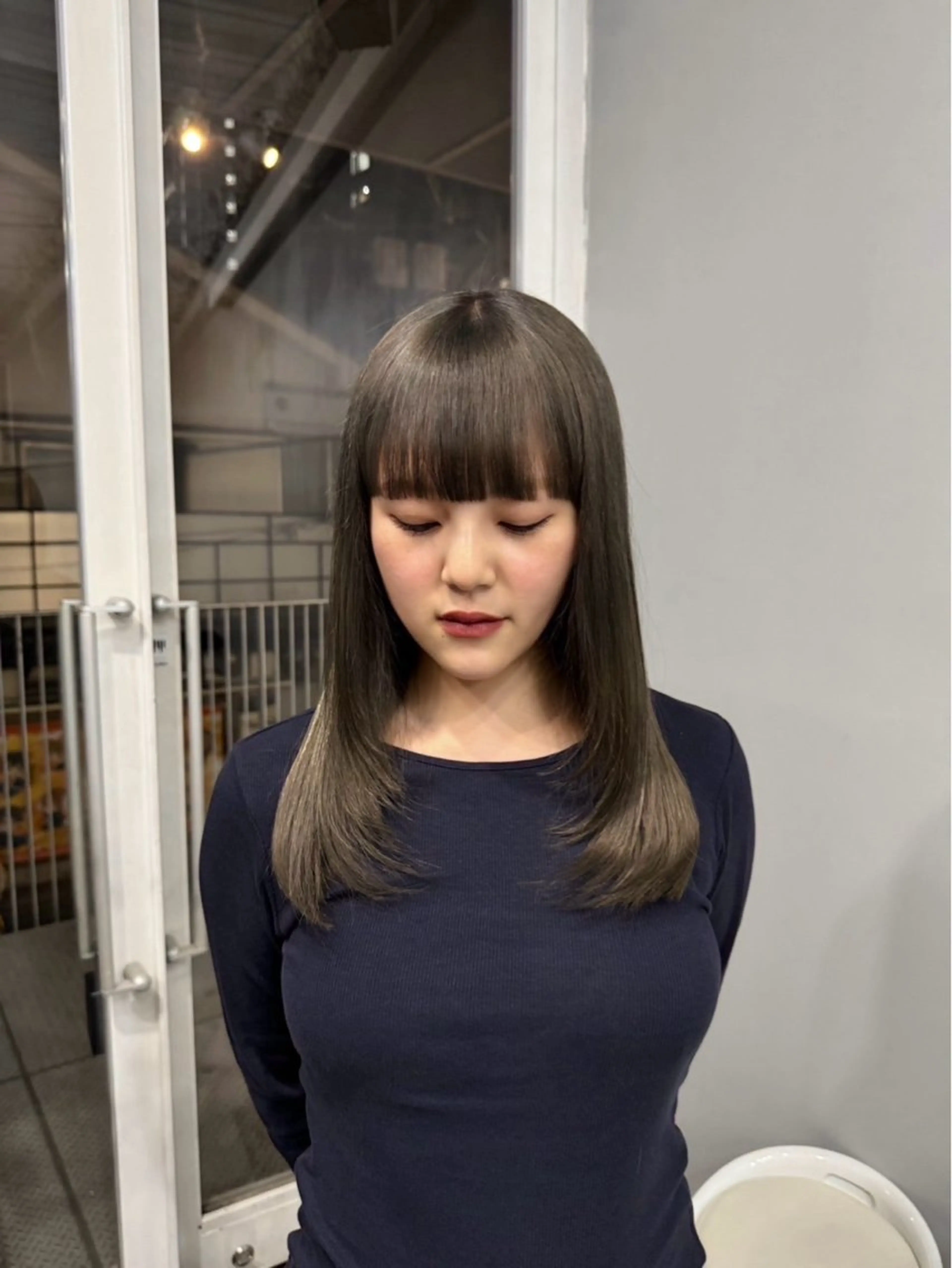 セミロング カット ヘアカラー トリートメント ヘアセット 🩶ブリーチ/ レイヤー🩶フミカのヘアスタイル