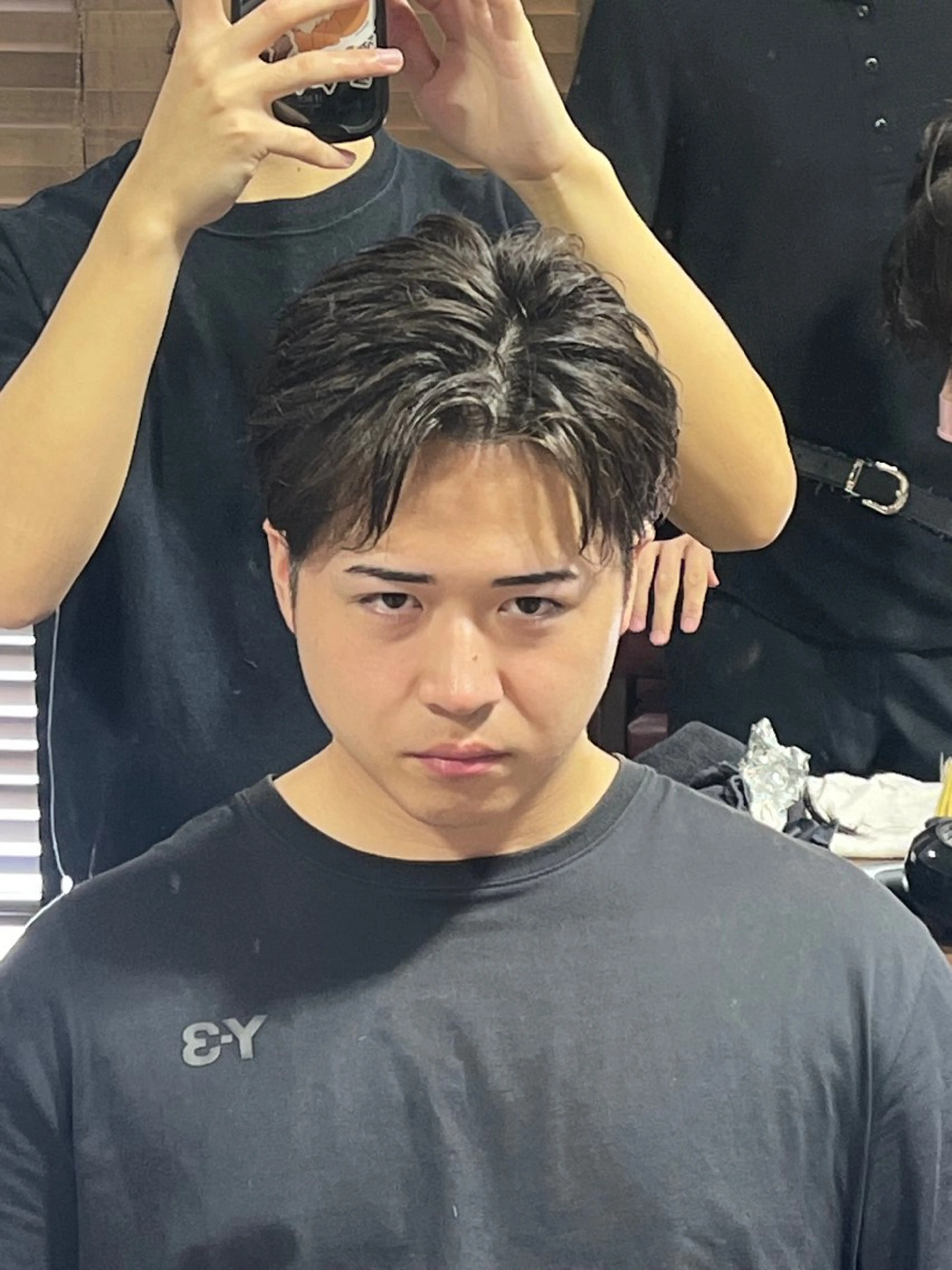 ショート カラー メンズ メンズパーマ アッシュ アッシュブラウン ブラウンカラー ショートヘア growth天神店所属・TENSEI @デビューしましたのヘアスタイル