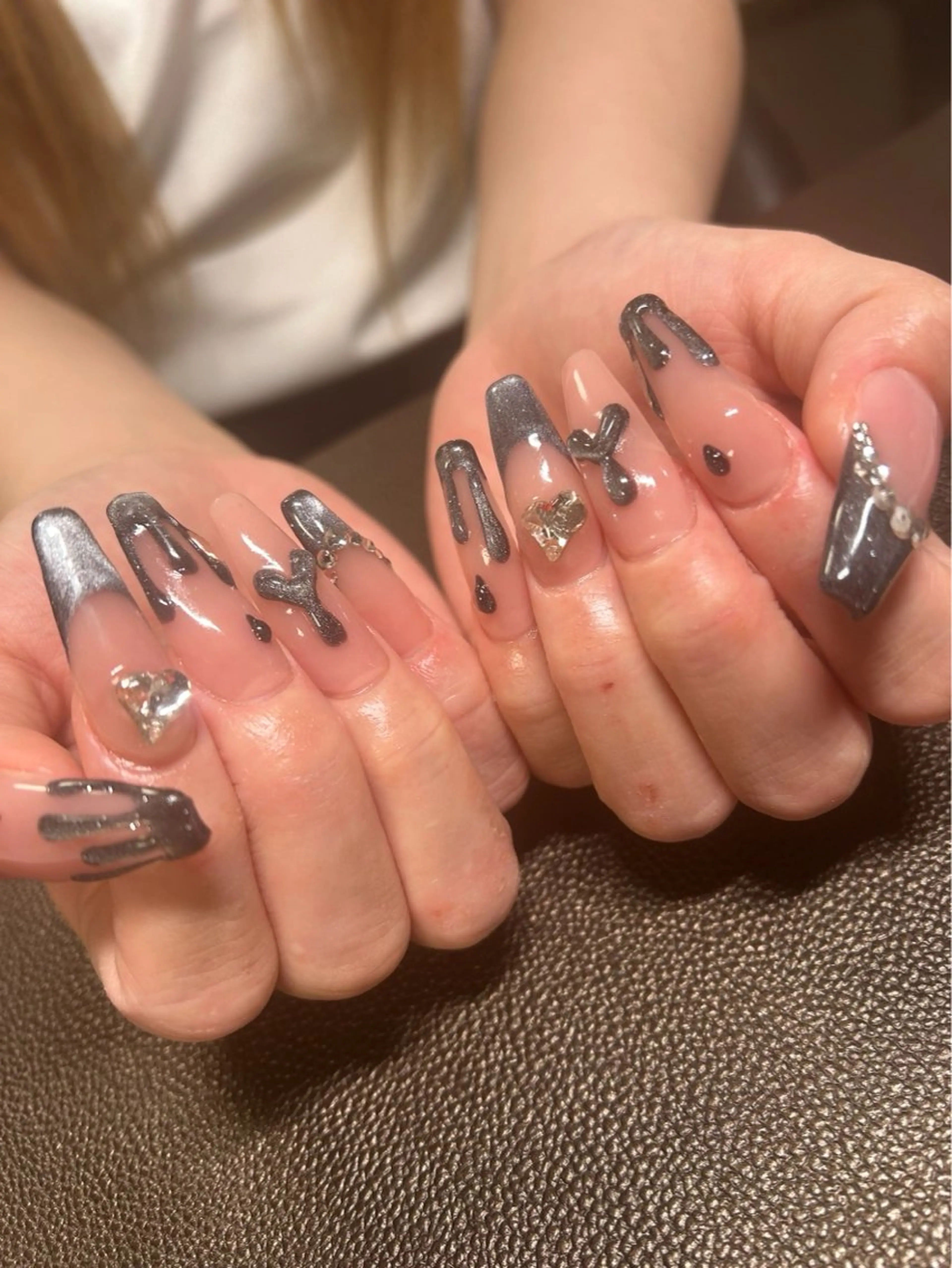 ネイル フレンチネイル マグネットネイル ハンドネイル private nail salon Sugar所属・Sugar Erikaのネイルデザイン