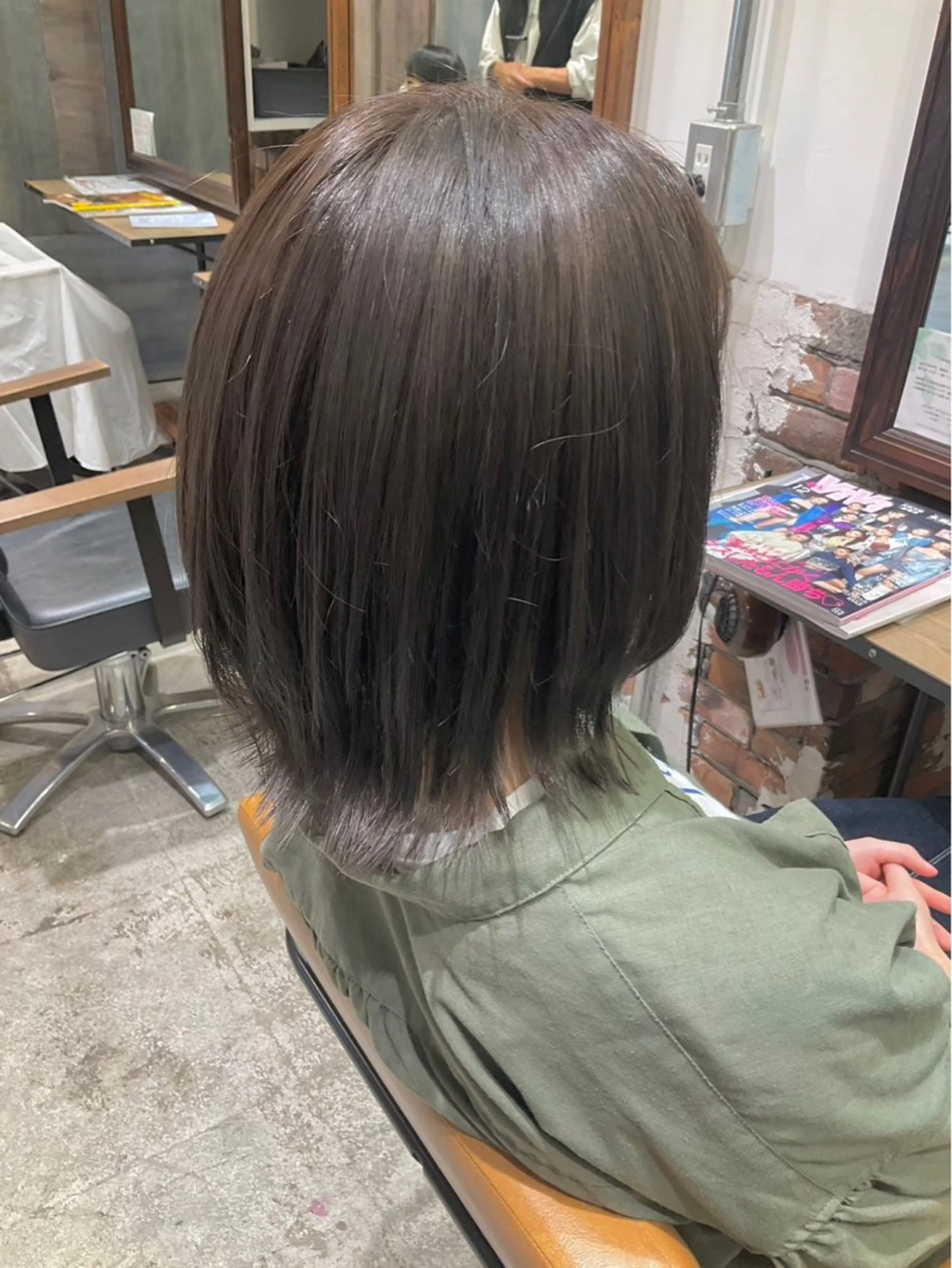 ミディアム カラー 髙橋紋菜🍏 イオンモール名取2階のヘアスタイル