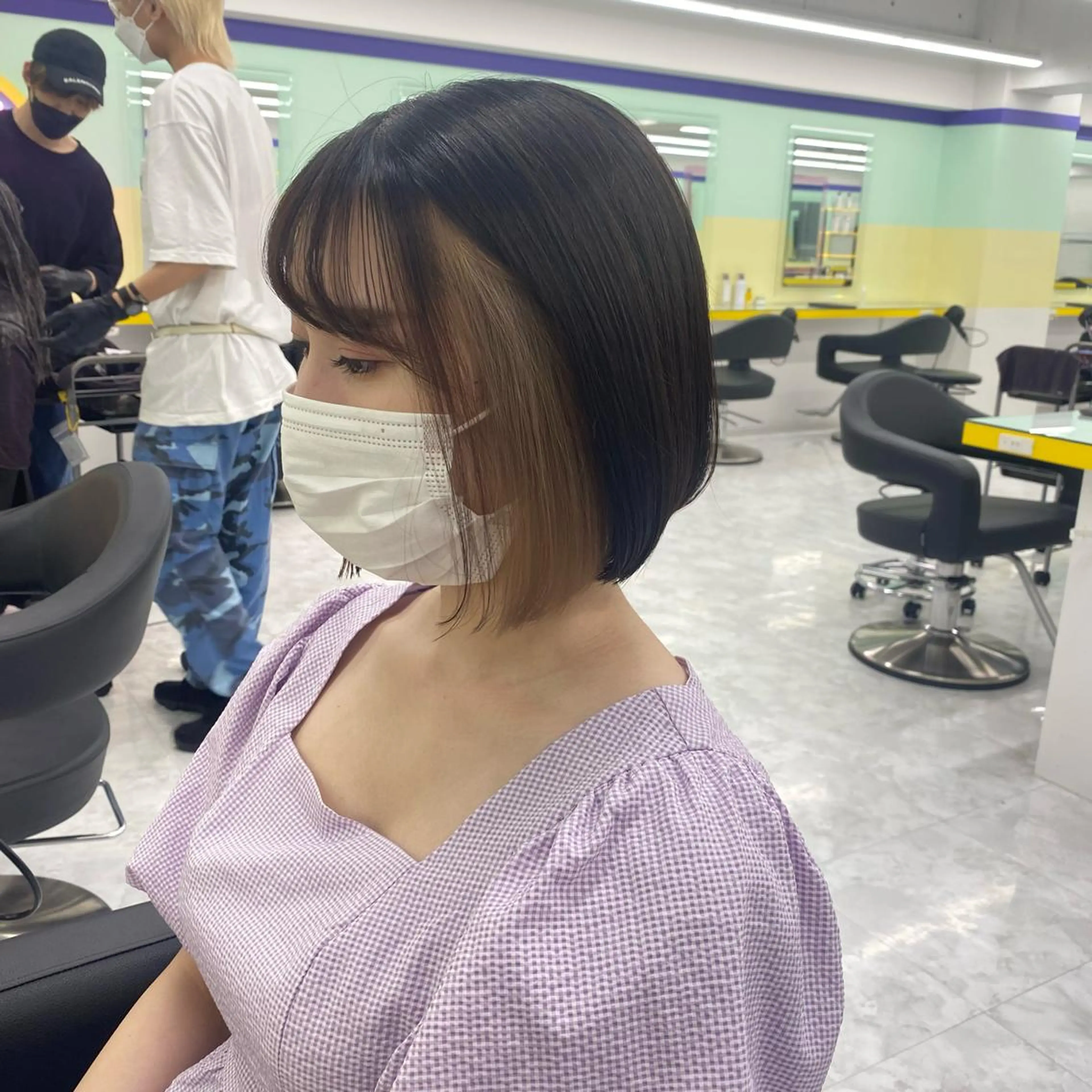 ロング カラー パーマ ヘアアレンジ メンズ キッズ ネイル マツエク・マツパ アイブロウ イヤリングカラー 眉カラー ホワイト Lumo所属・💖横浜ブリーチなし 💖MIHOのヘアスタイル