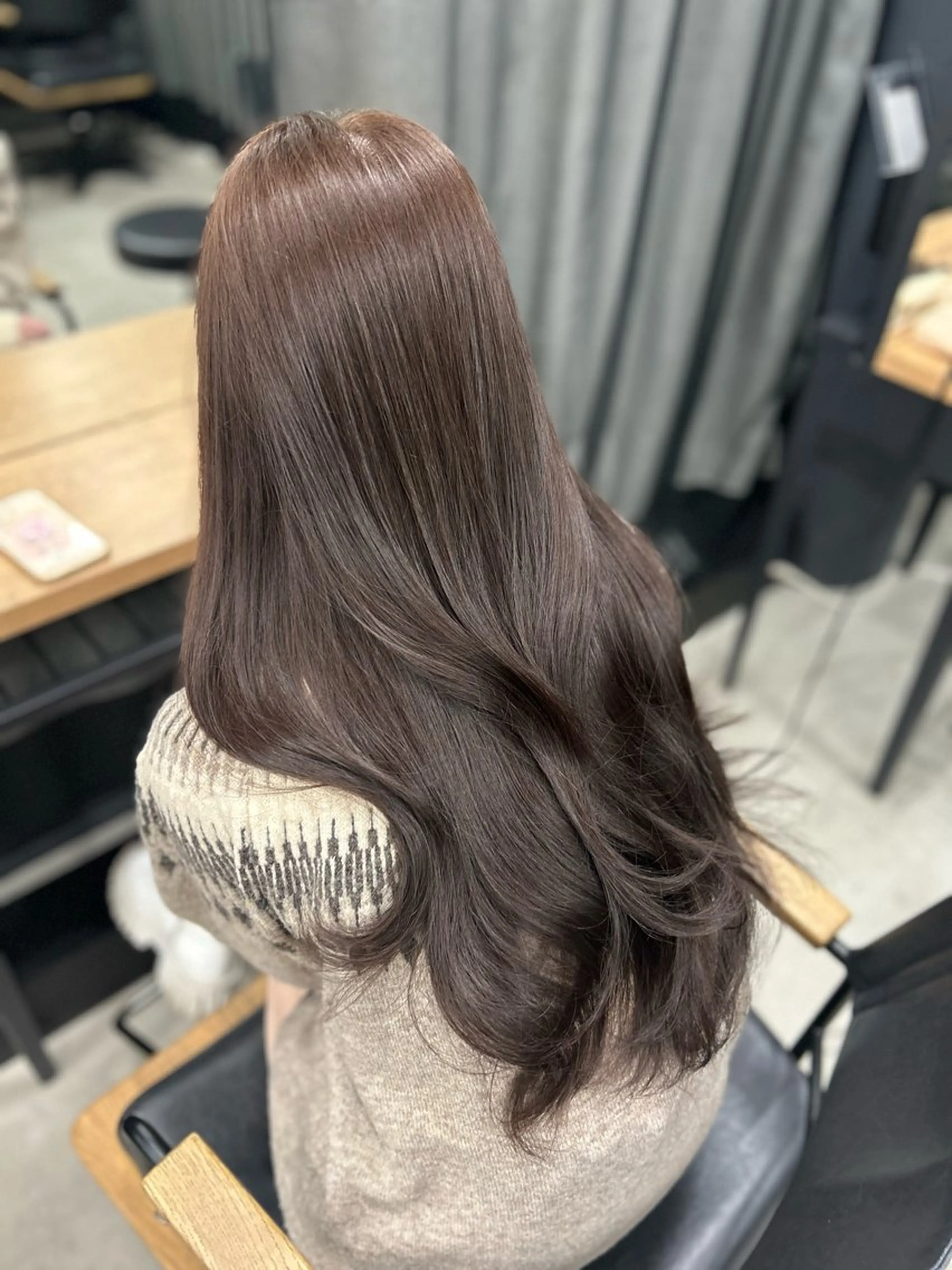 ロング 女性らしいモテヘア 韓国ヘアhikariのヘアスタイル
