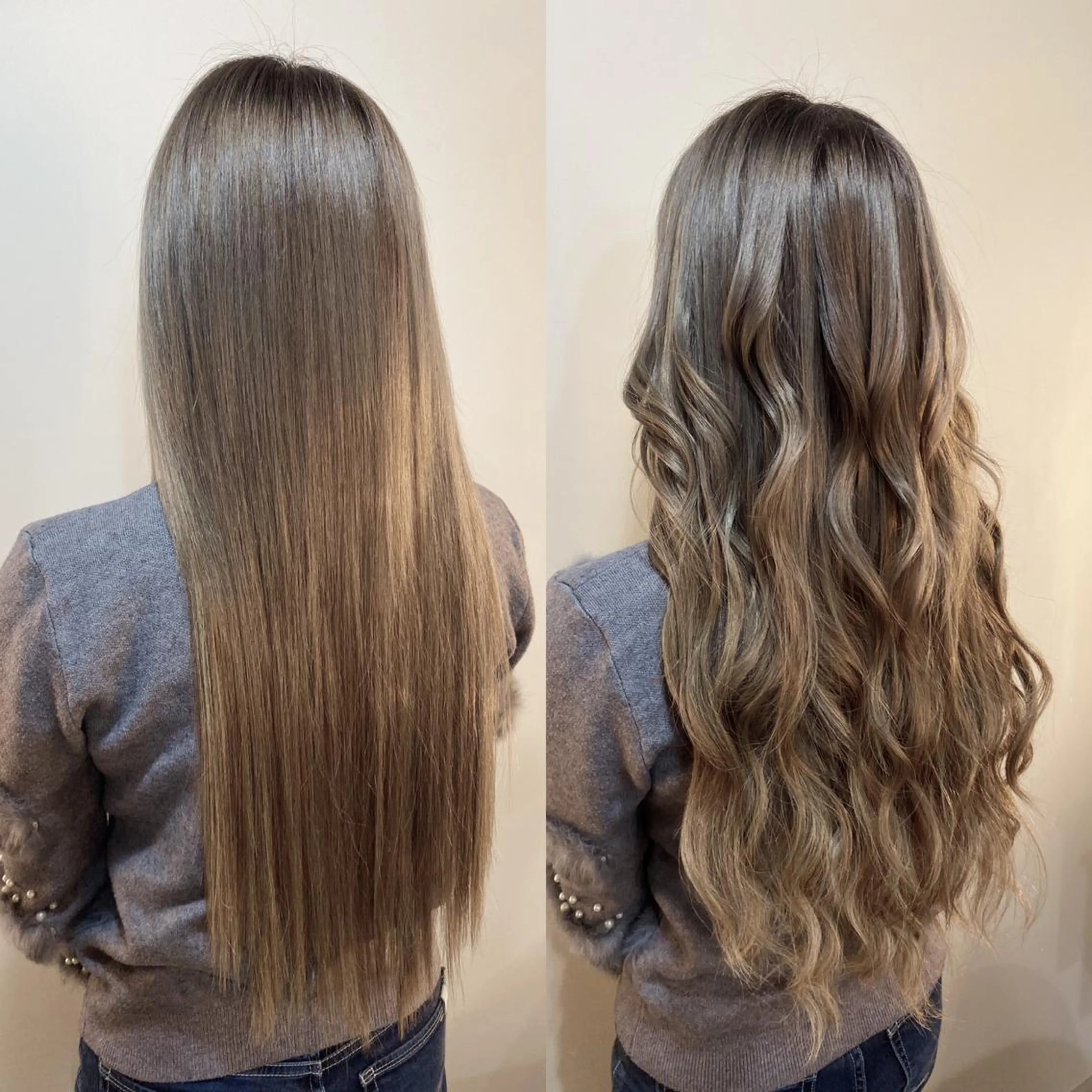 ロング カラー ヘアアレンジ アッシュ ベージュカラー ロング エクステ Hair Make Salon ZERO所属・Hair Make Salon ZEROのヘアスタイル