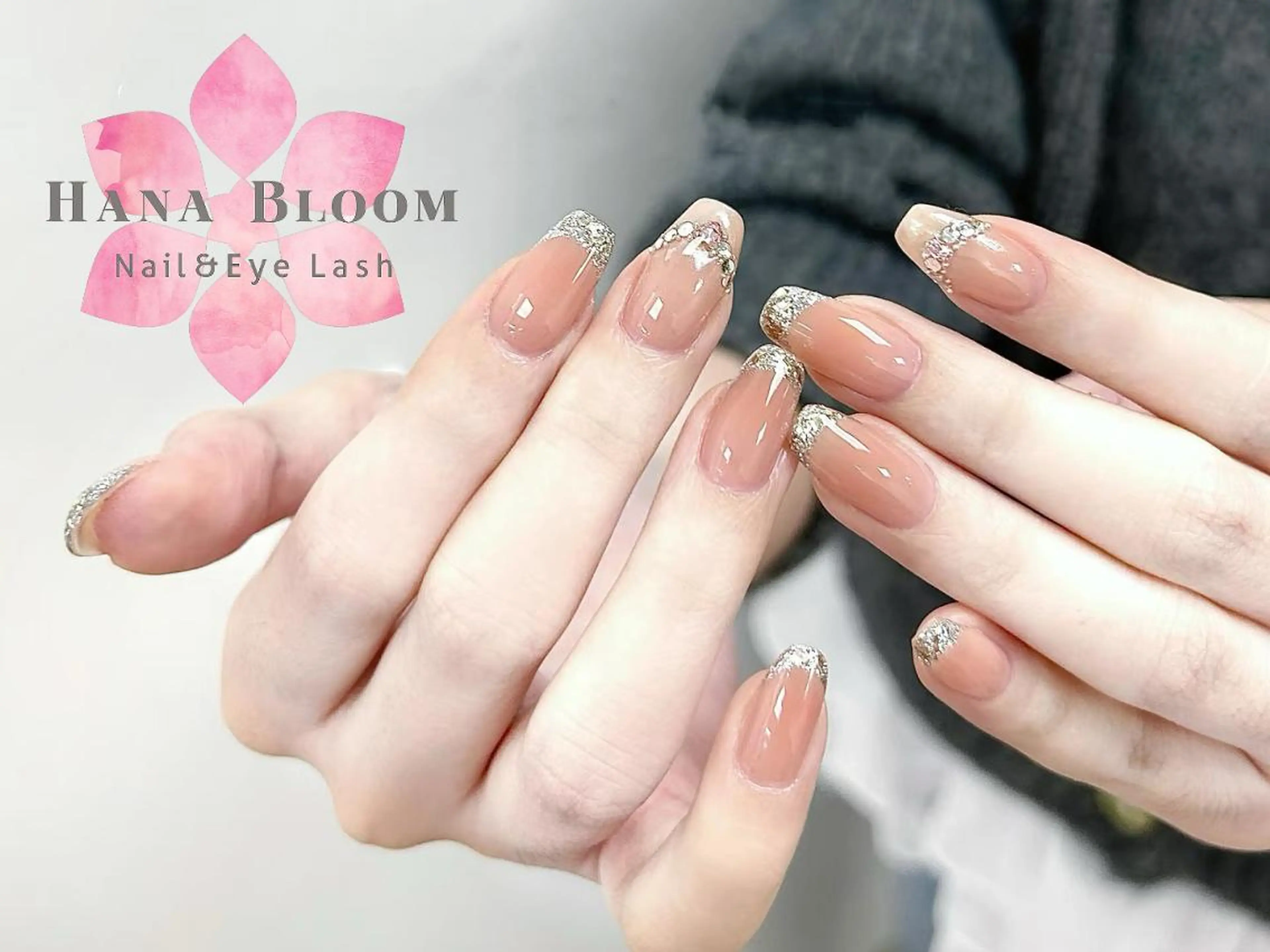ネイル フレンチネイル ジェルネイル マグネットネイル ミラーネイル 持ち込み ハンドネイル ハンドケア Hana Bloom Nail 渋谷道玄坂のネイルデザイン