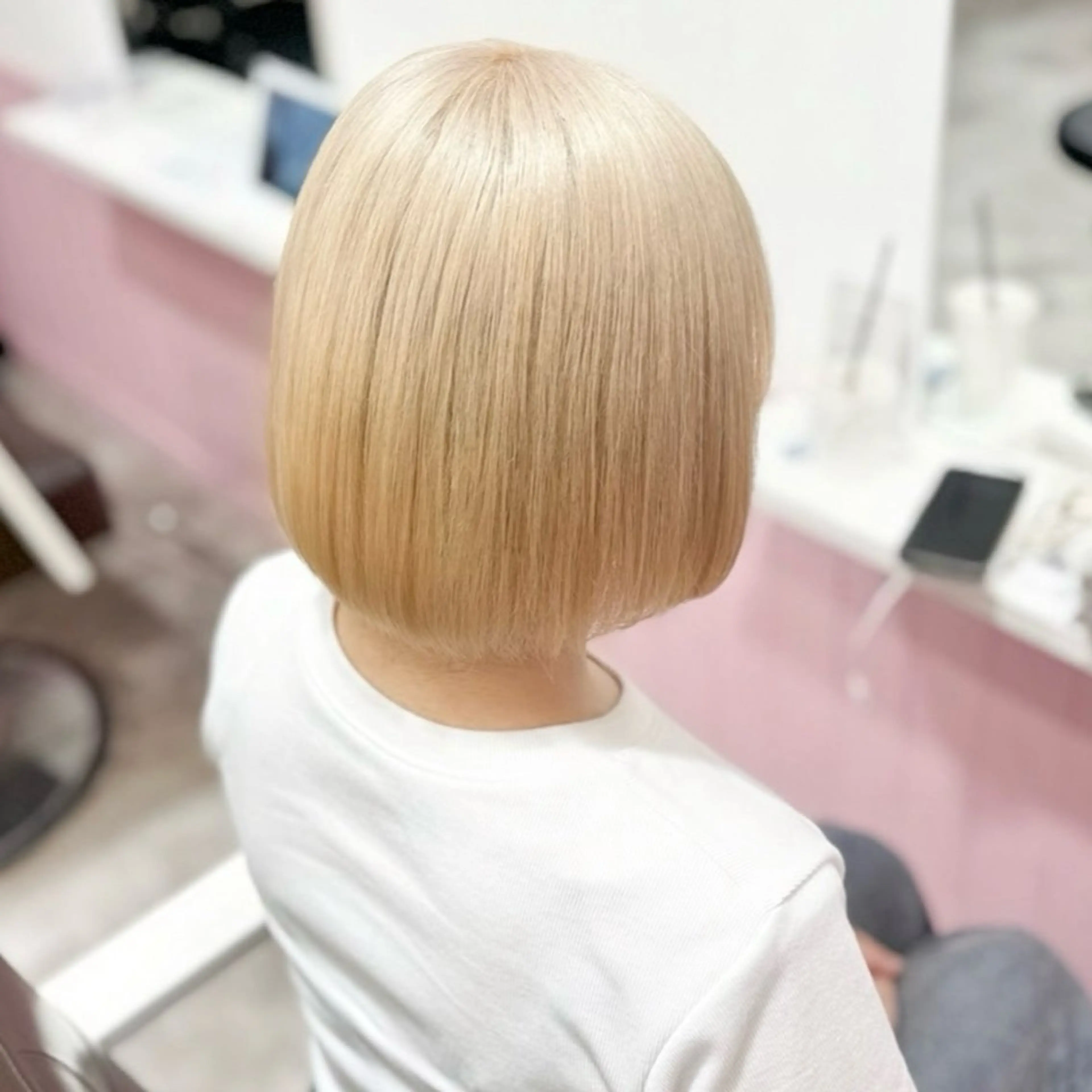 カラー ヘアアレンジ ヘアカラー トリートメント 艶髪ハイトーン/ ブロンド/Nagiのヘアスタイル