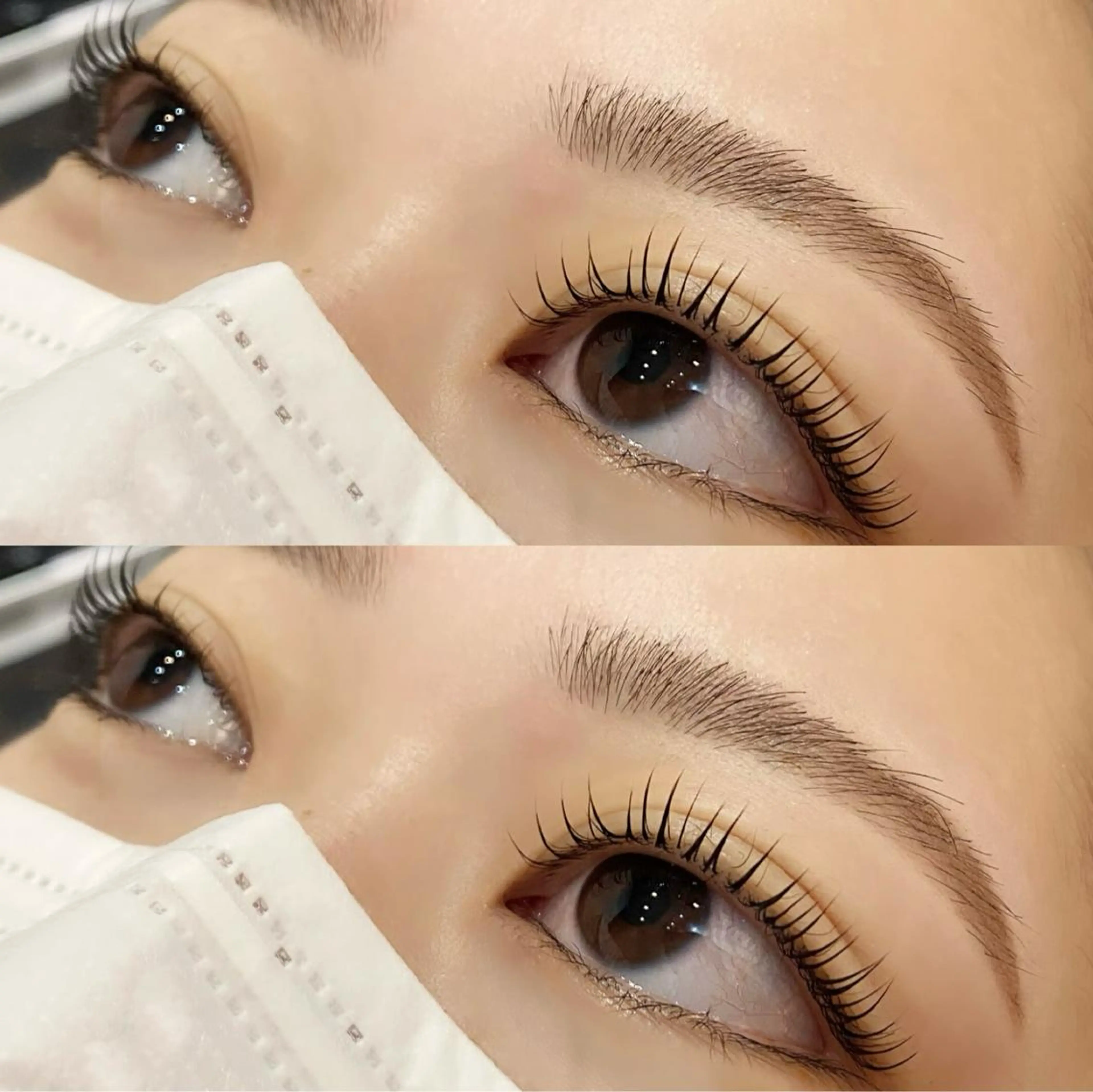 まつげパーマ＋眉毛ワックス脱毛（アイブロウメイク込）の写真