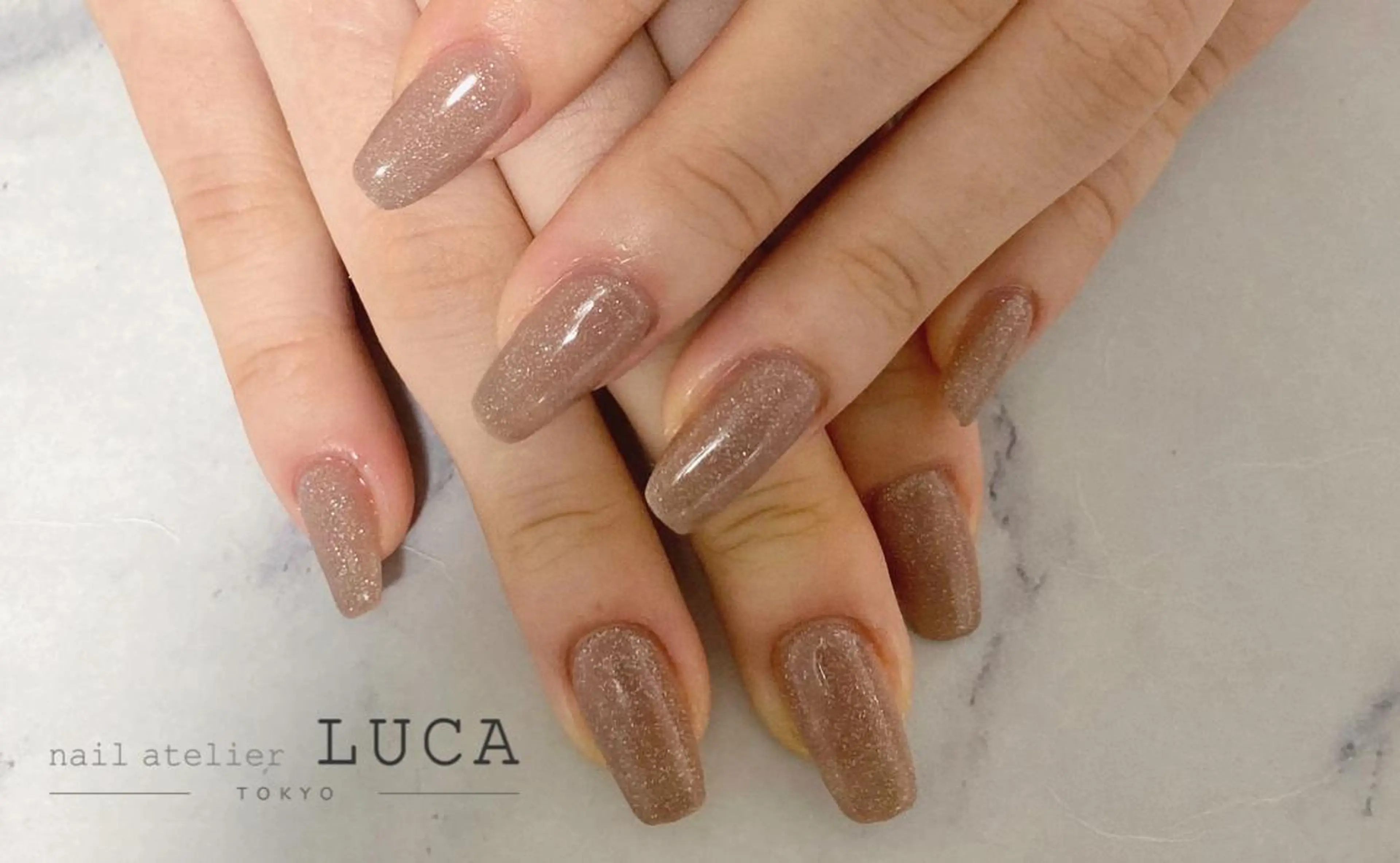 ネイル ジェルネイル ワンカラーネイル パラジェル ネイルアトリエルカ スタッフのネイルデザイン