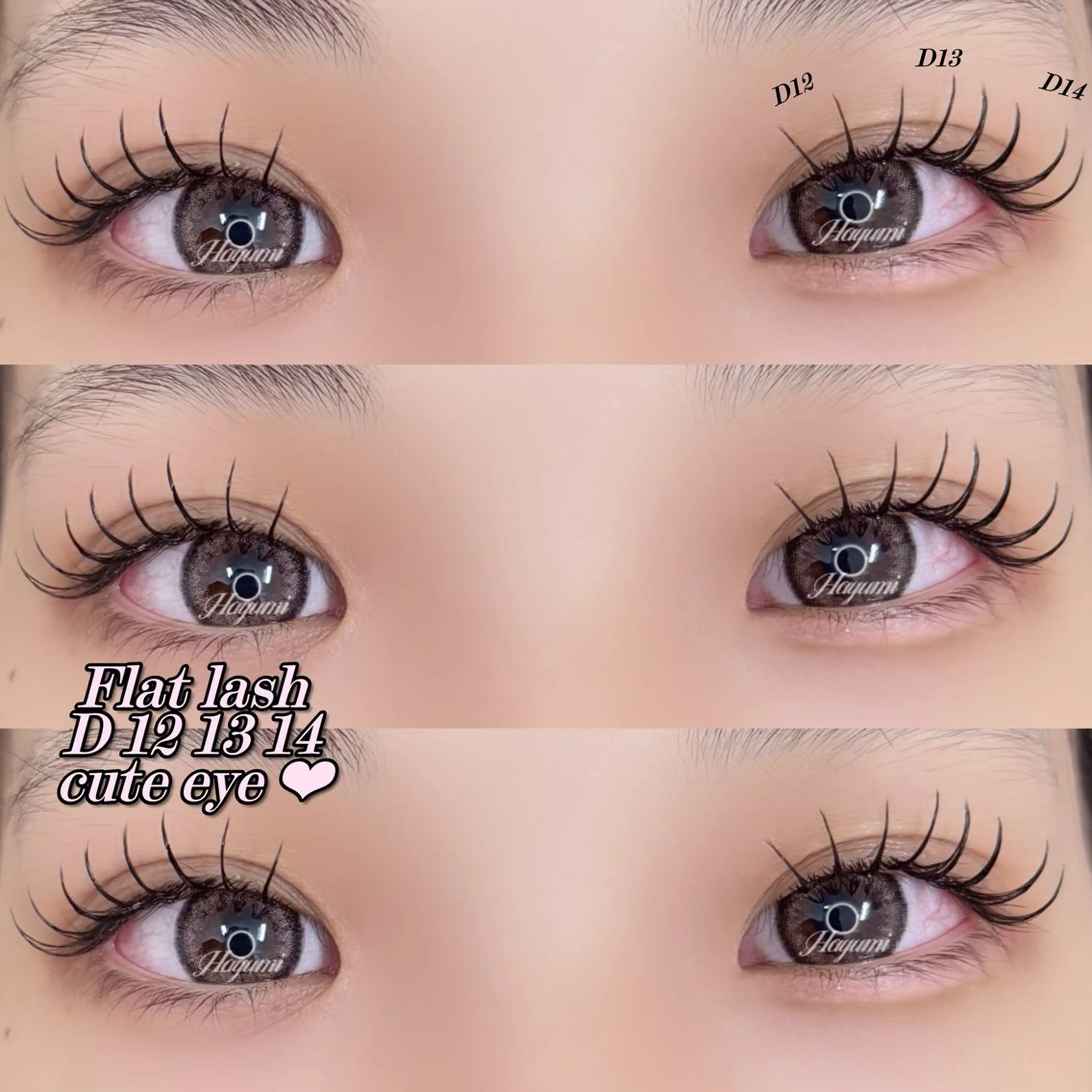 マツエク・マツパ 束感まつ毛 フラットラッシュ 目尻長め MUSE 茂原店所属・MUSE hayumi❤︎のマツエク・マツパデザイン