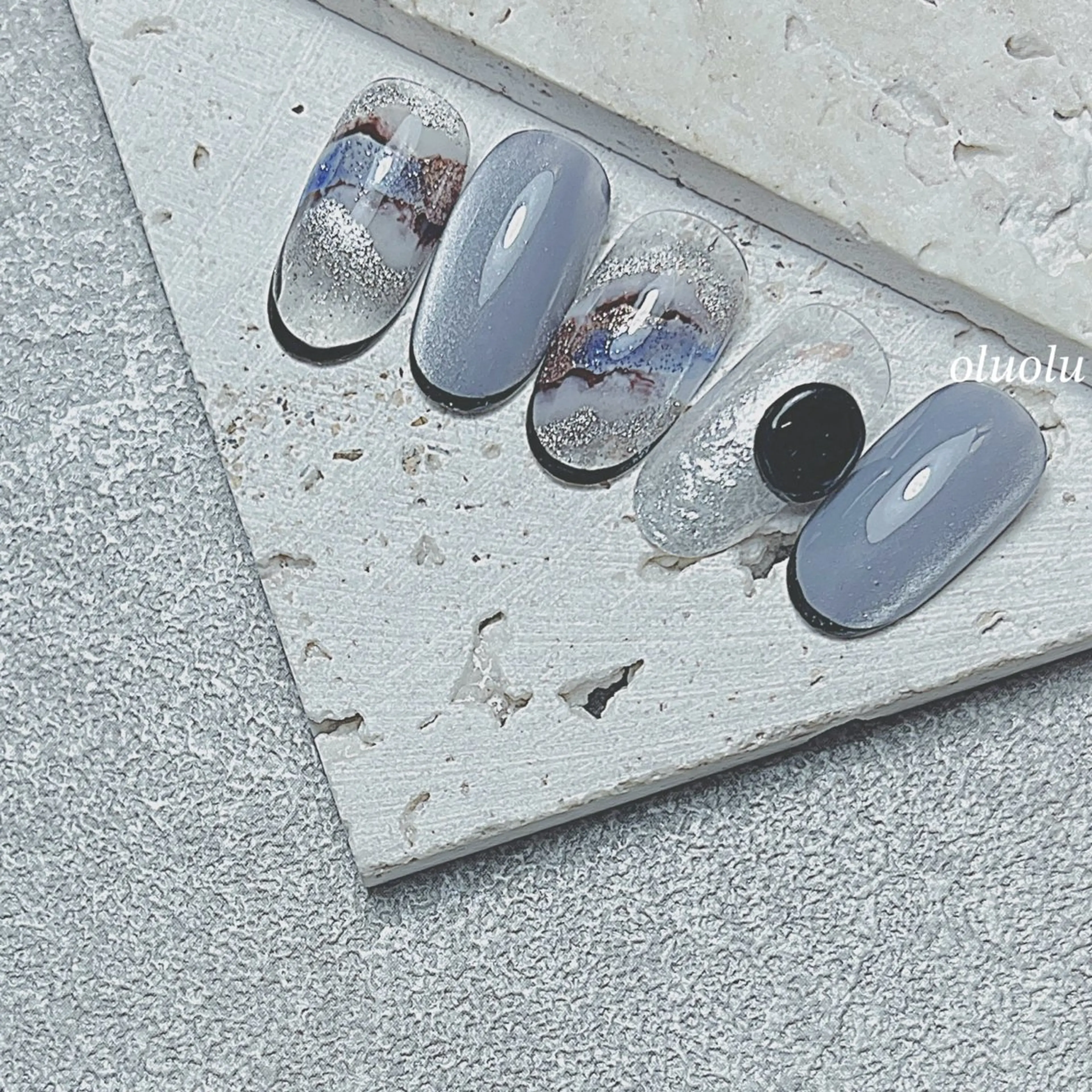 ネイル アートネイル フットネイル マグネットネイル ニュアンスネイル ハンドネイル 大村 紬華のネイルデザイン