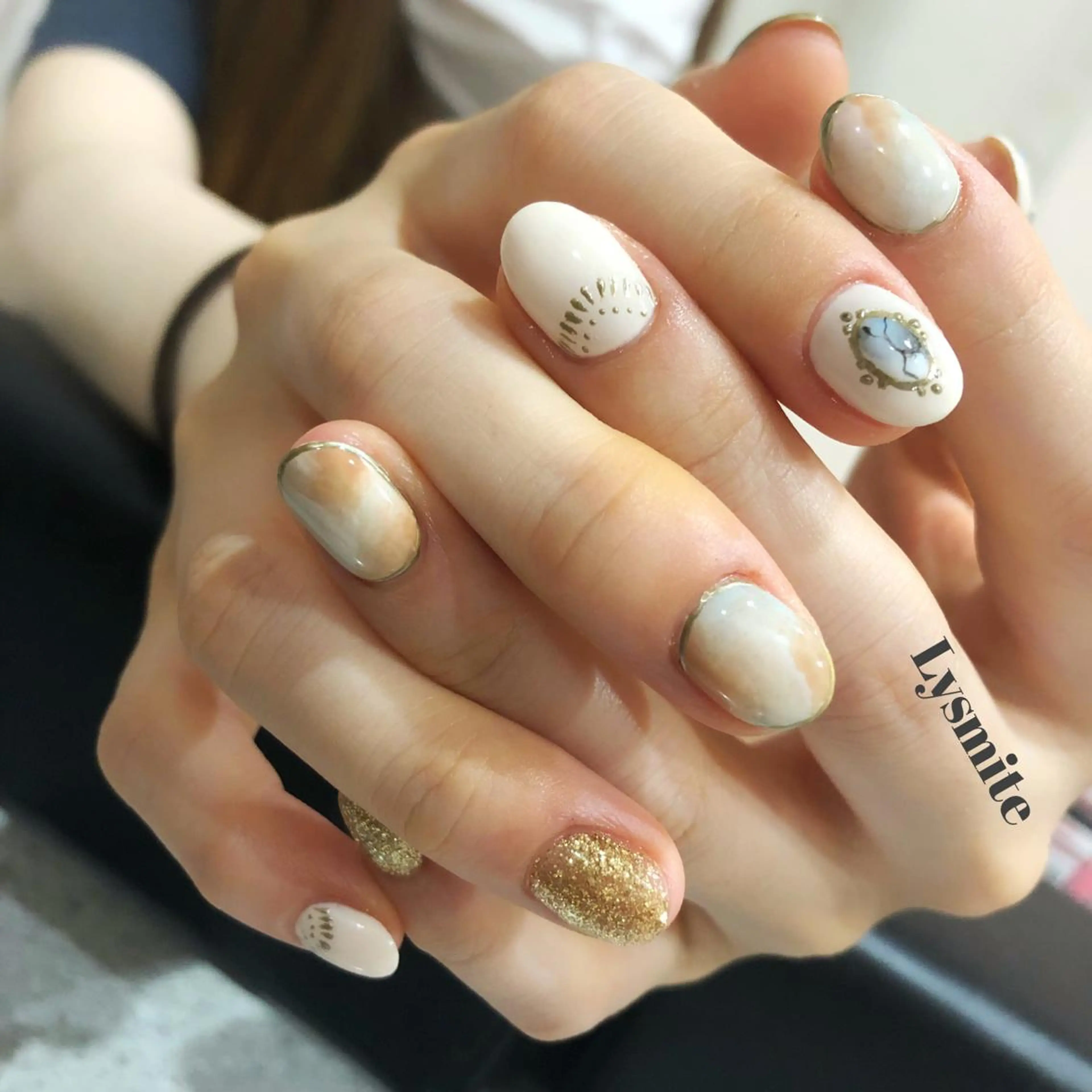 ネイル 大理石ネイル(マーブル) Lysmite所属・岩本 美香のネイルデザイン