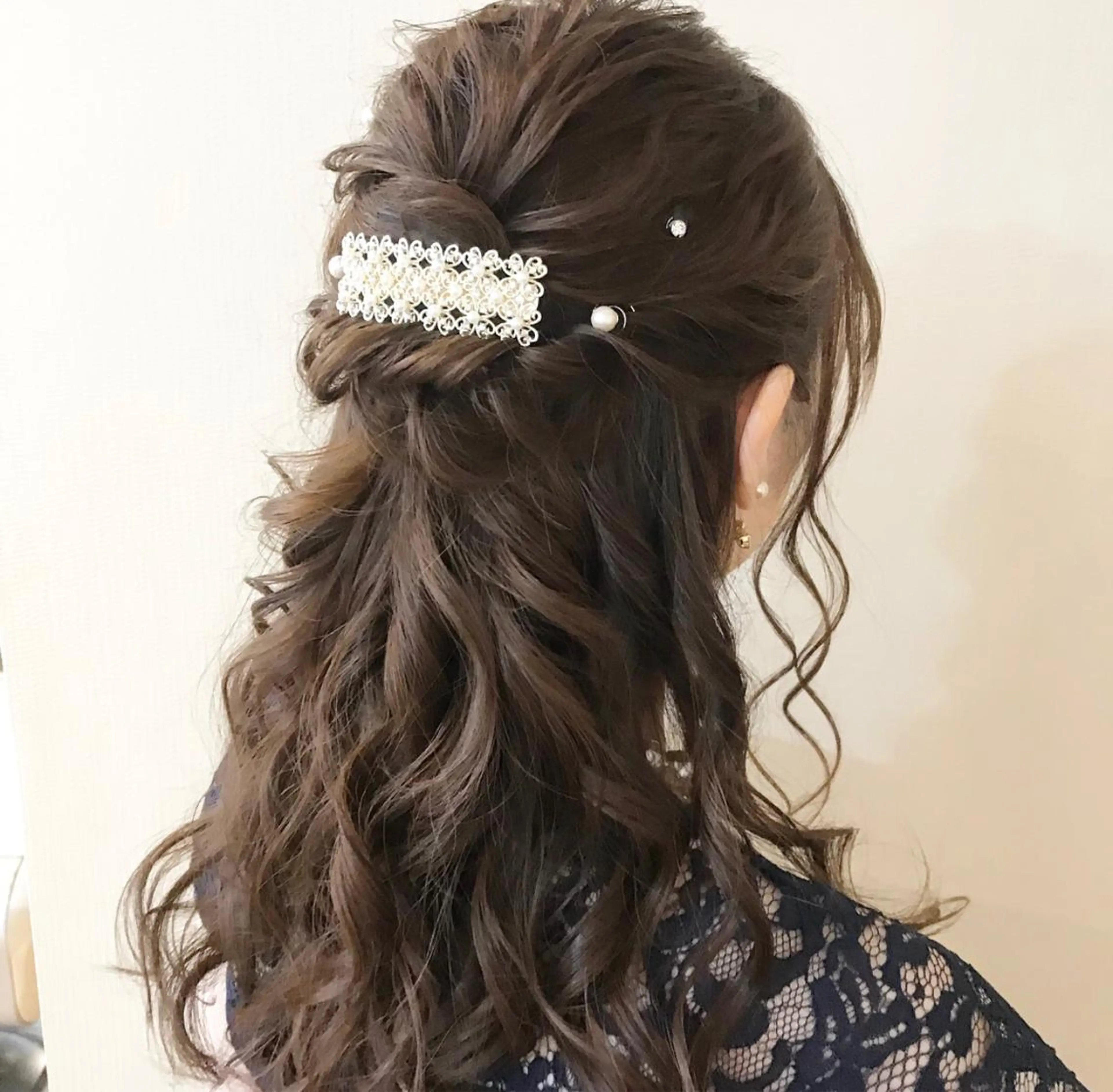 セミロング ヘアアレンジ ヘアセット Aloa透明感ヘア ♡kanami♡のヘアスタイル