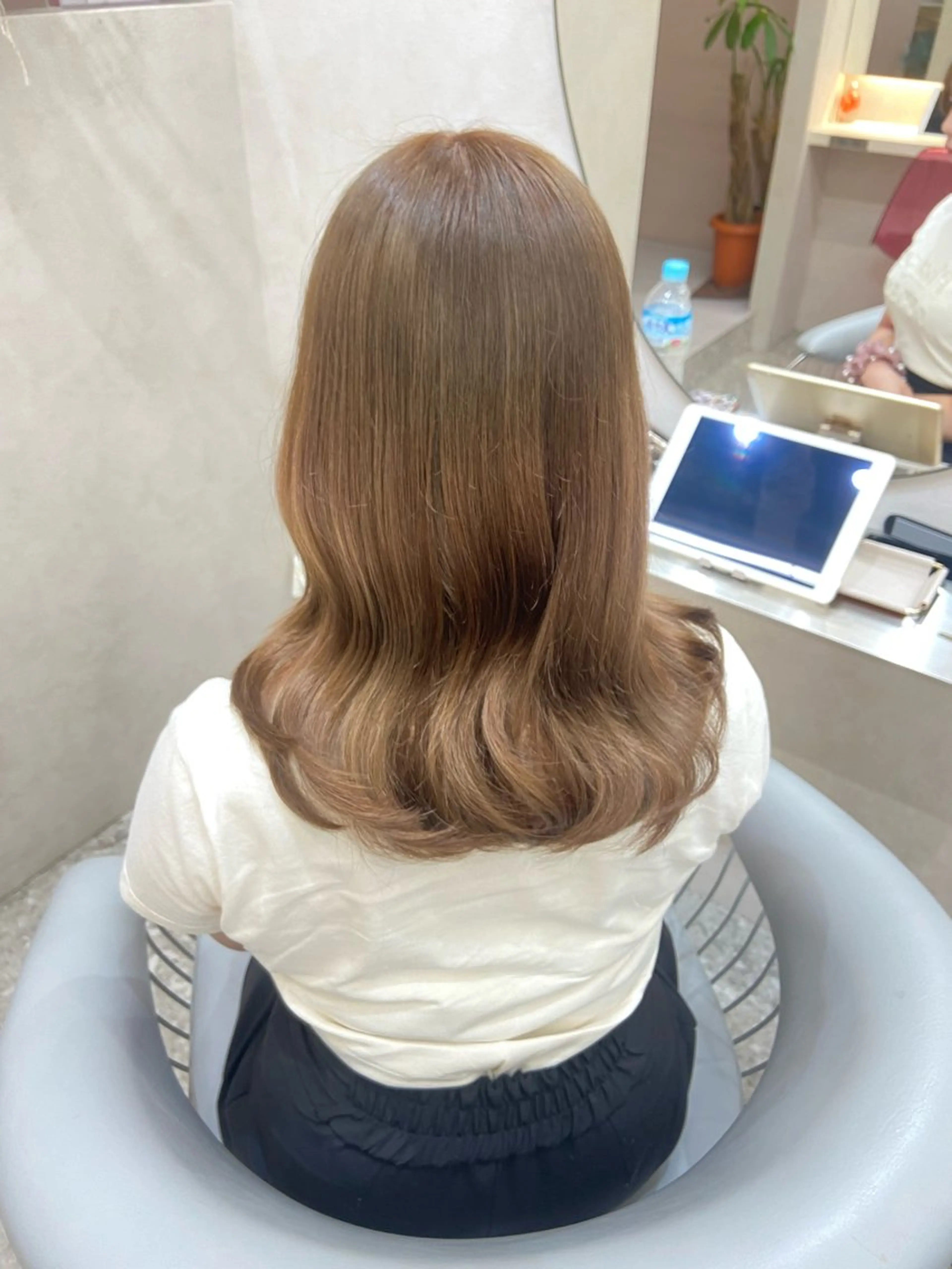 セミロング カラー 新宿/韓国ヘア 中明度カラー/かやのヘアスタイル