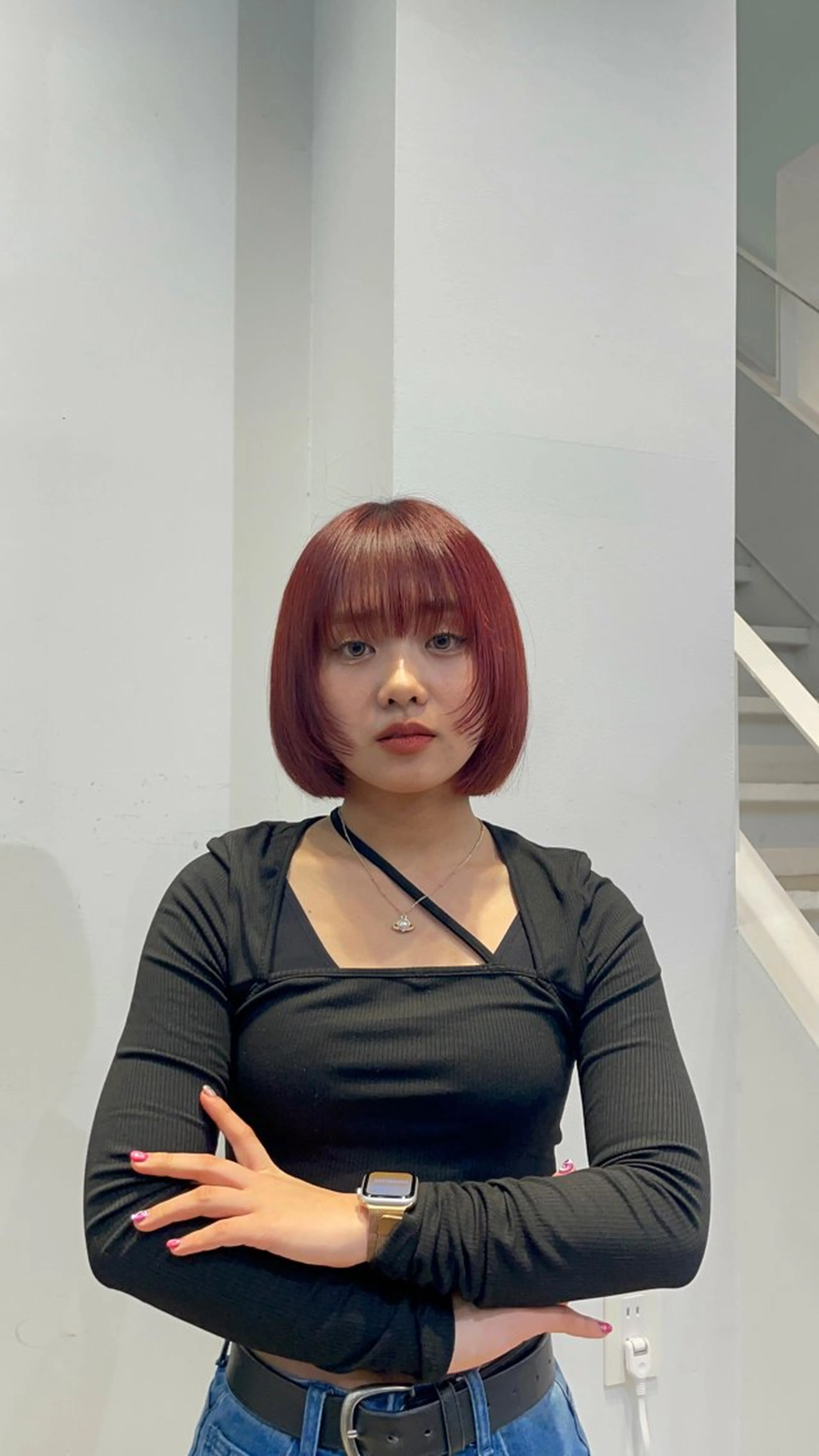 ミディアム カラー ヘアアレンジ ヘアカラー トリートメント i.Tokyo所属・ショート/ボブ/ 髪質改善🍒hiyuのヘアスタイル